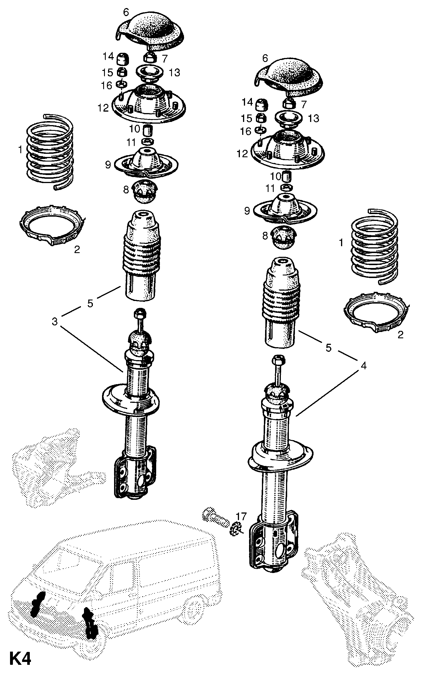 Opel 4401502 - Iskunvaimennin inparts.fi