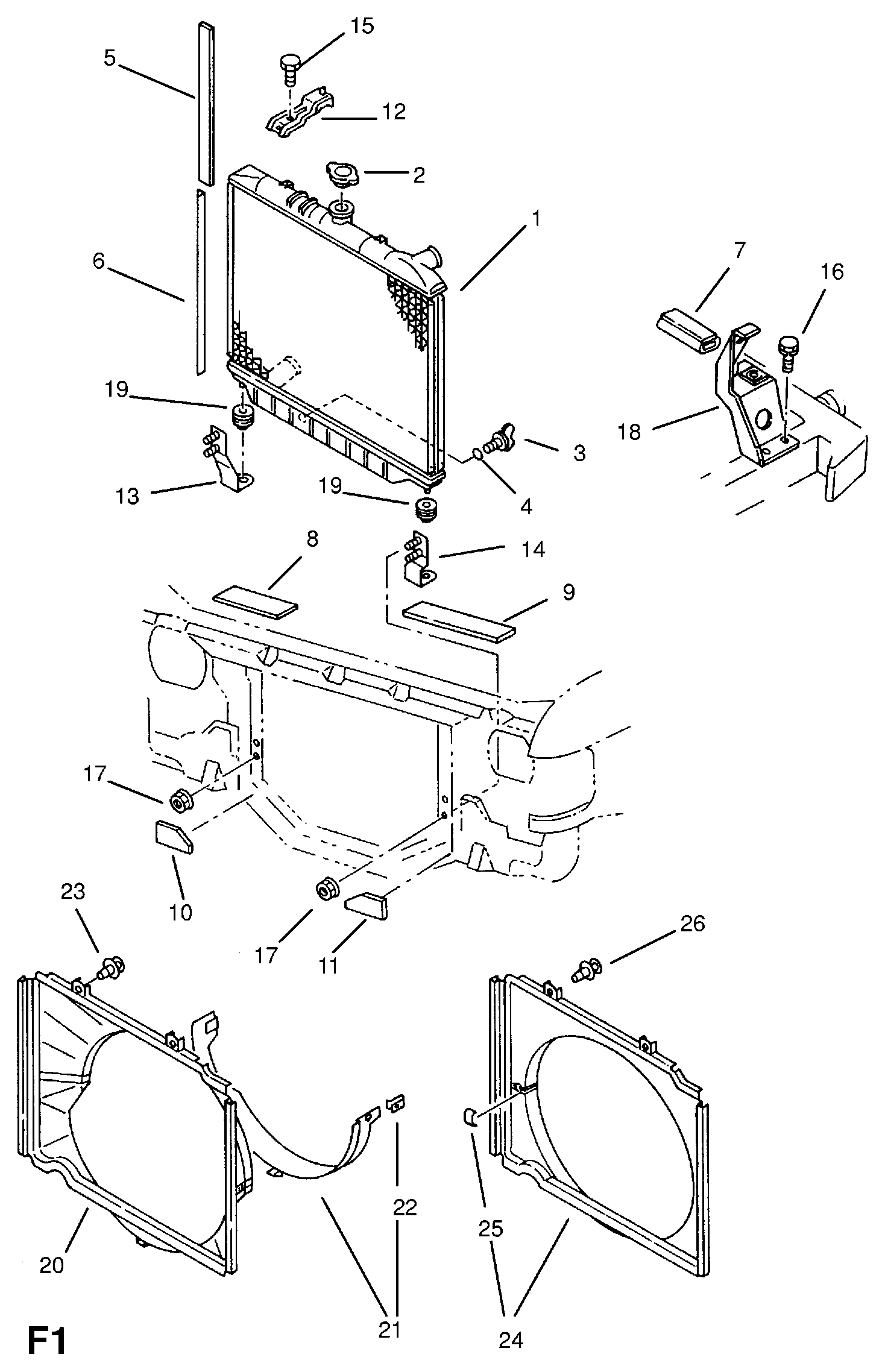 Opel 13 00 138 - Jäähdytin,moottorin jäähdytys inparts.fi