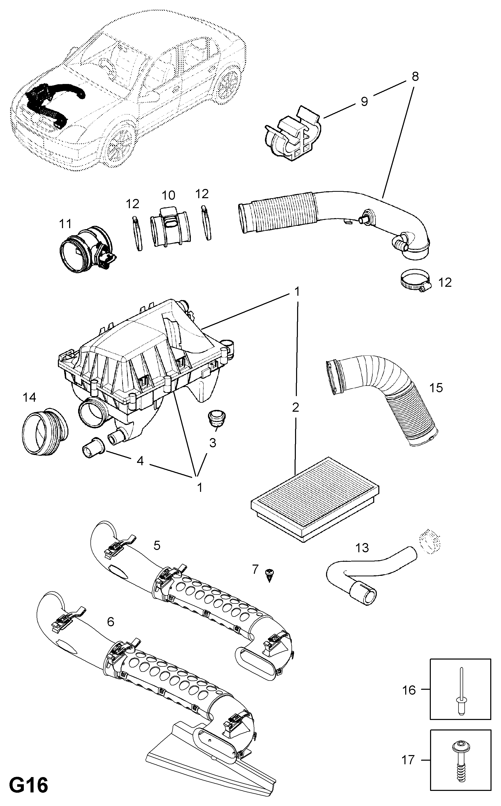 Opel 835630 - Ilmansuodatin inparts.fi