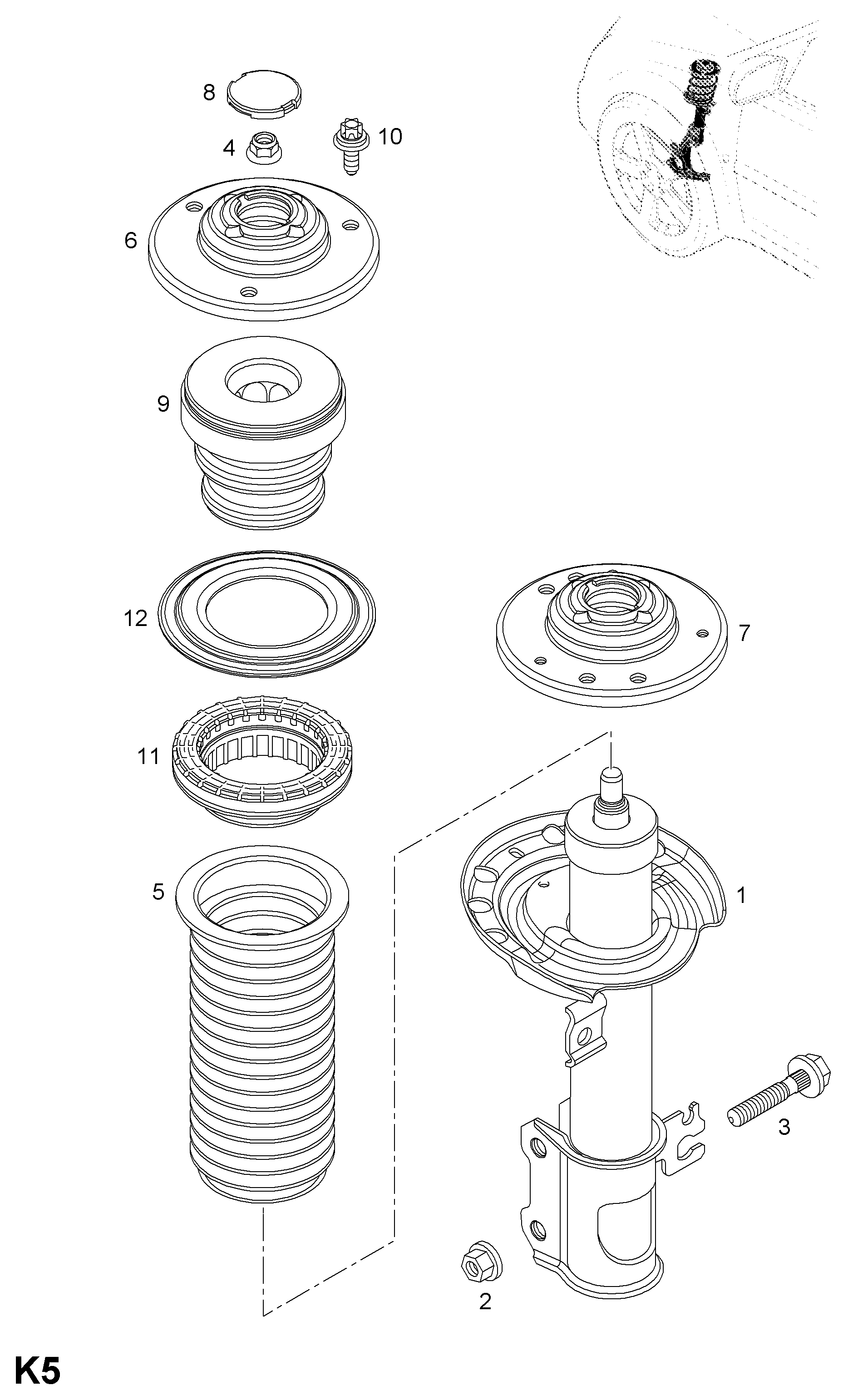 Vauxhall 3 44 086 - Iskunvaimennin inparts.fi