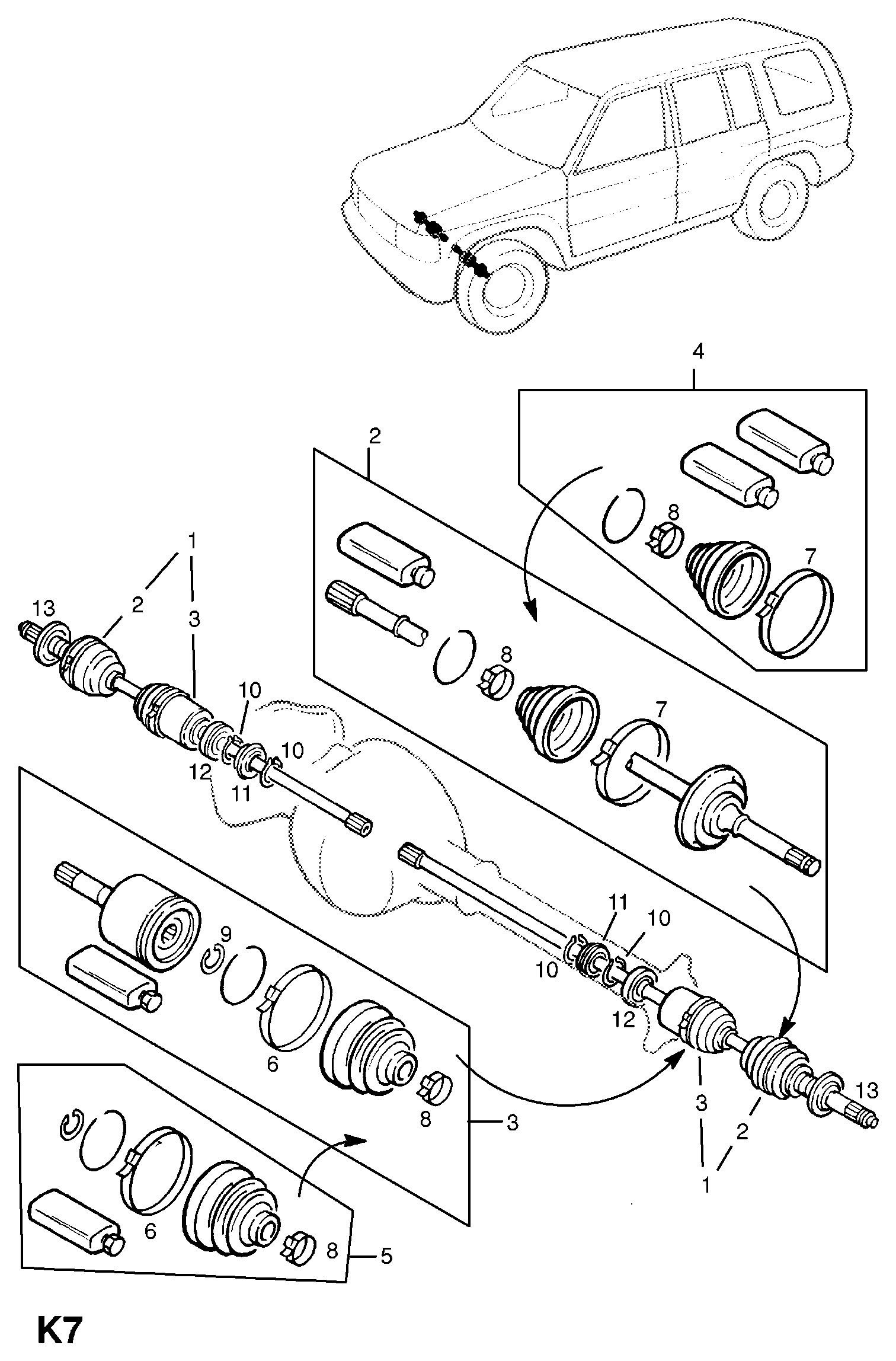 Opel 3 01 710 - Paljekumi, vetoakseli inparts.fi