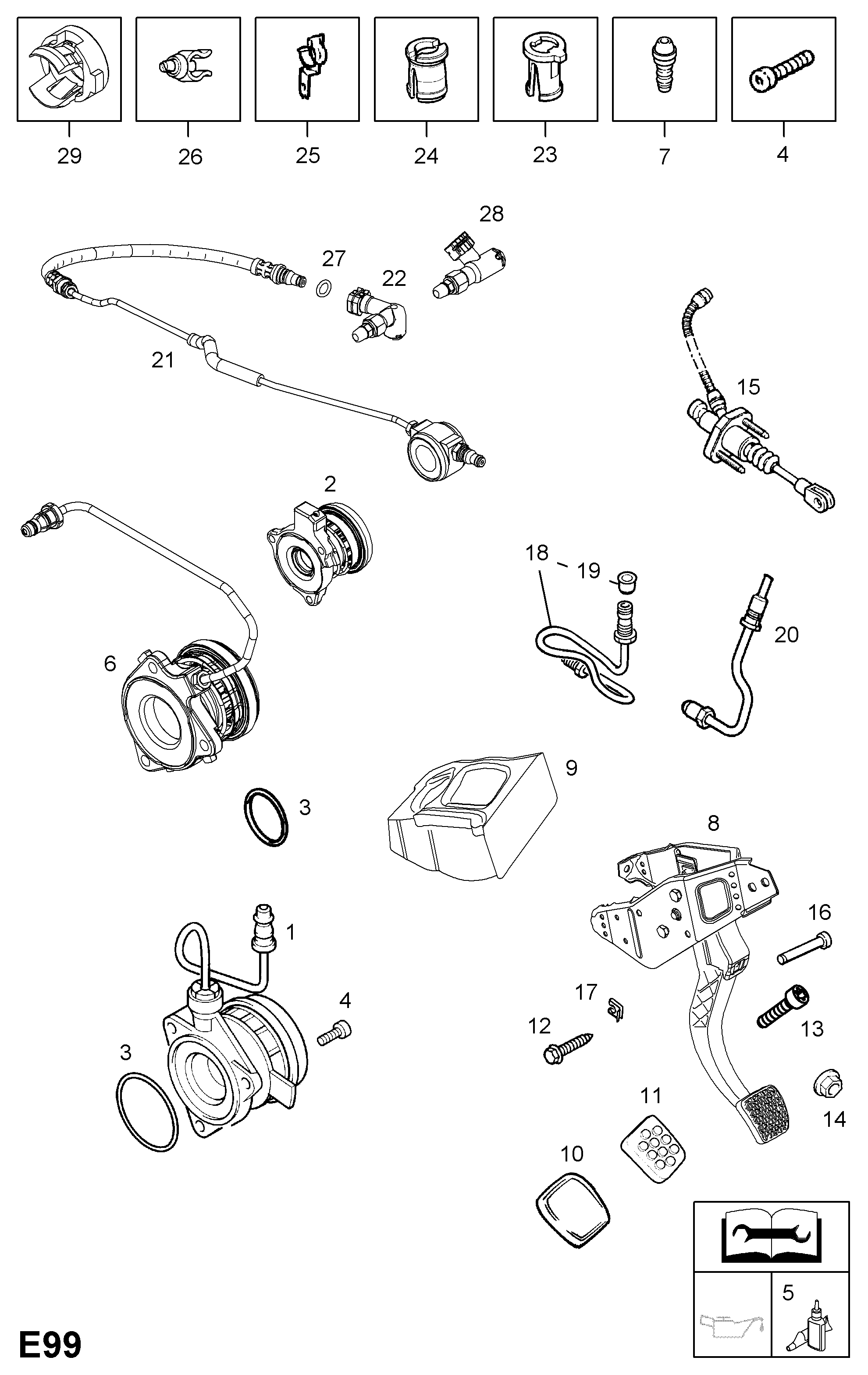 Opel 56 79 306 - Pääsylinteri, kytkin inparts.fi