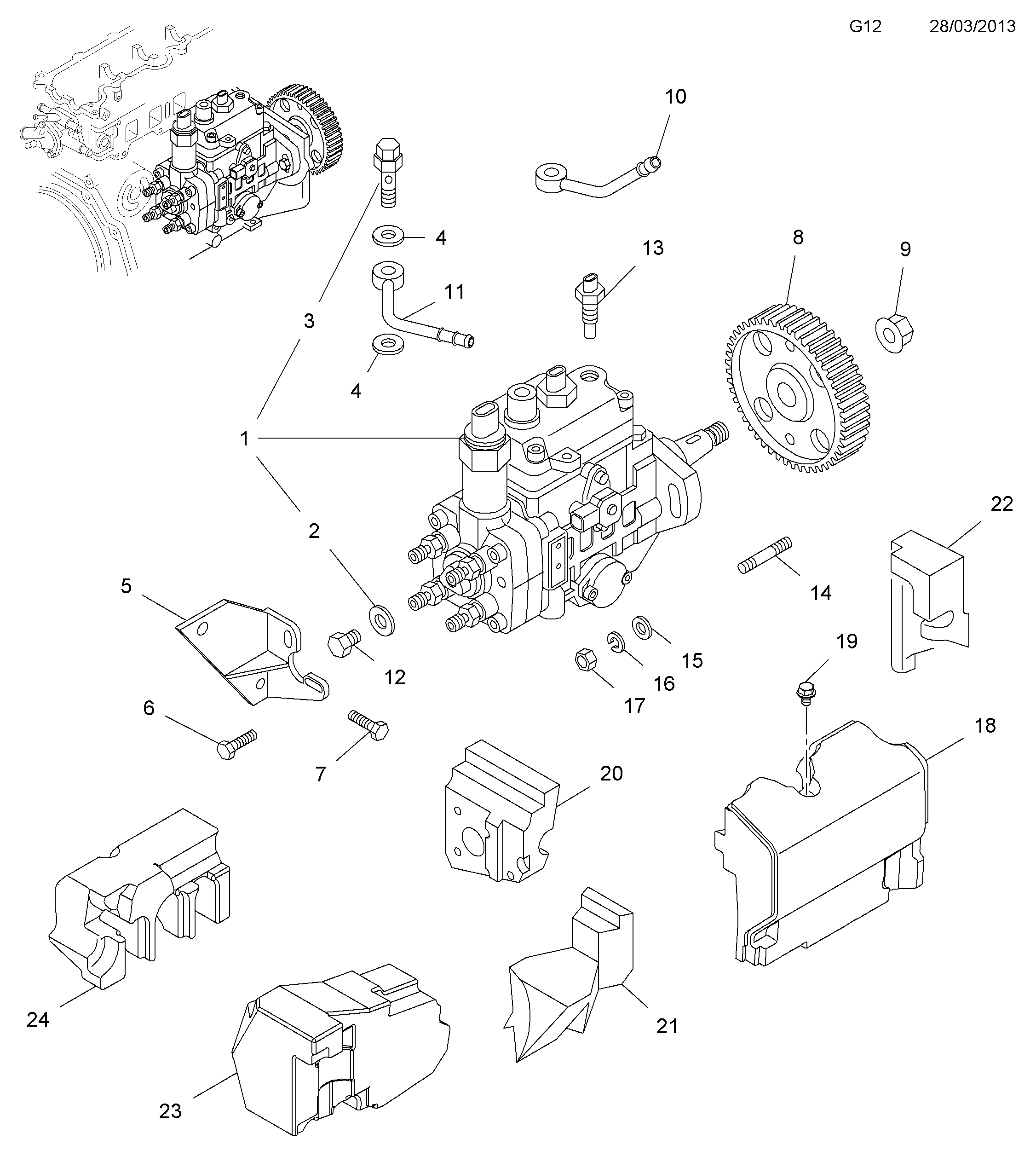 Opel 62 38 154 - Tunnistin, polttoaine lämpötila inparts.fi