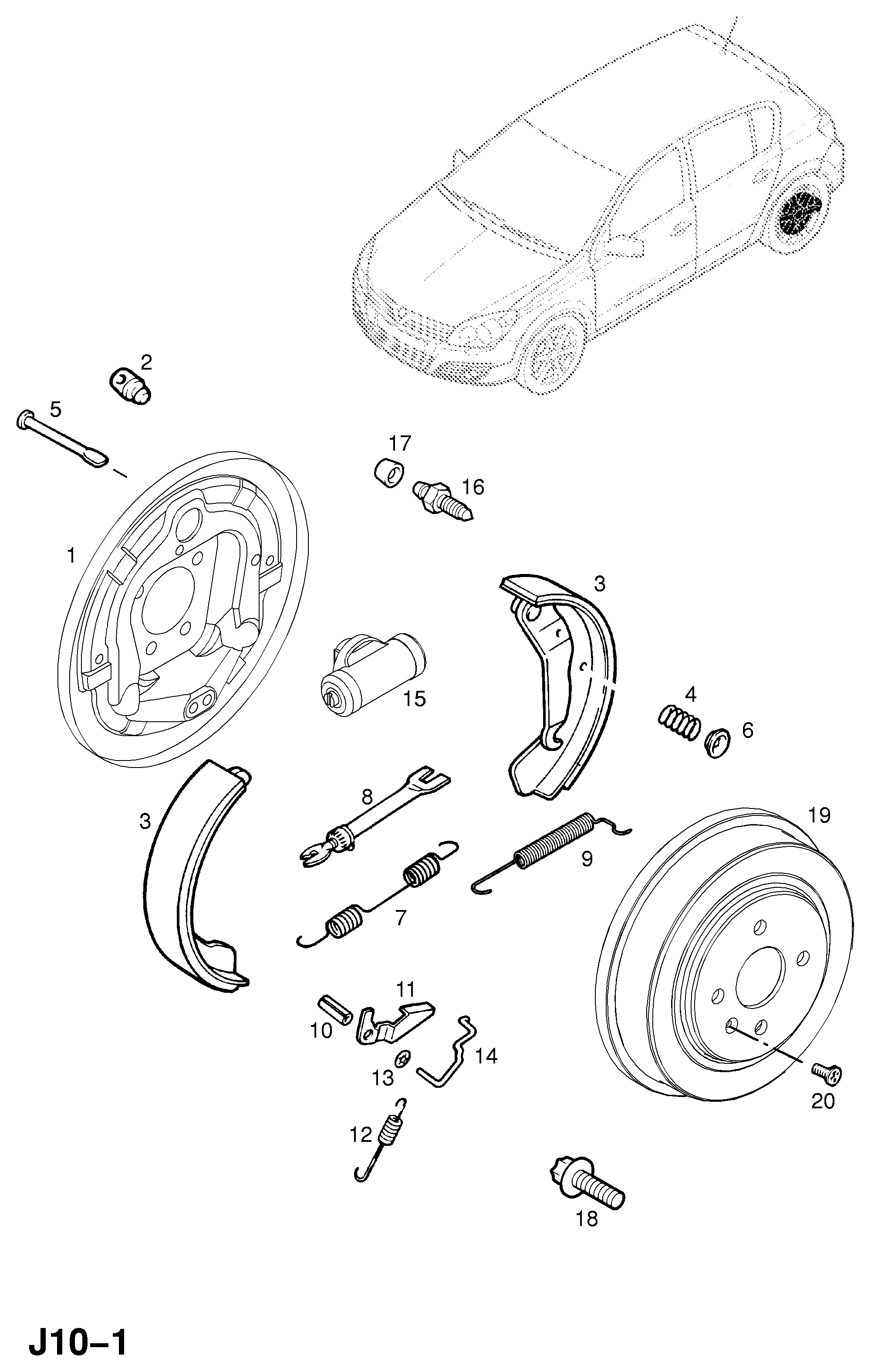 Opel 550011 - Jarrusylinteri inparts.fi