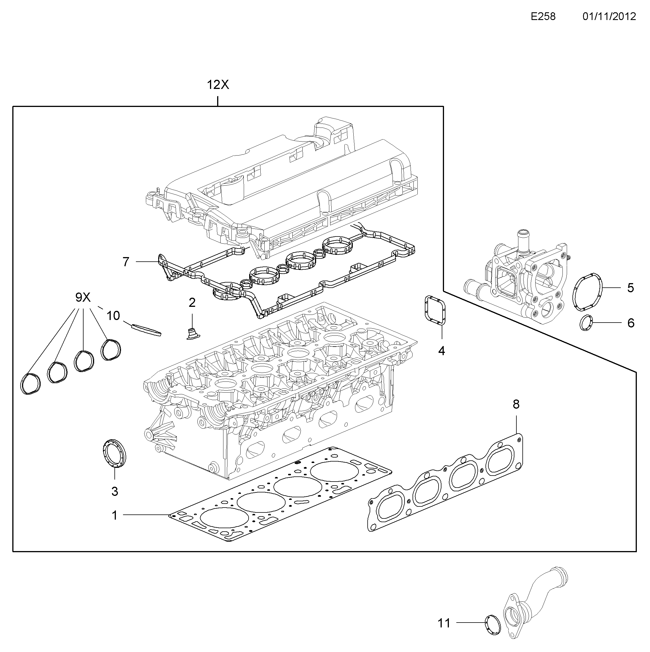 Opel 56 07 980 - Tiiviste, venttiilikoppa inparts.fi