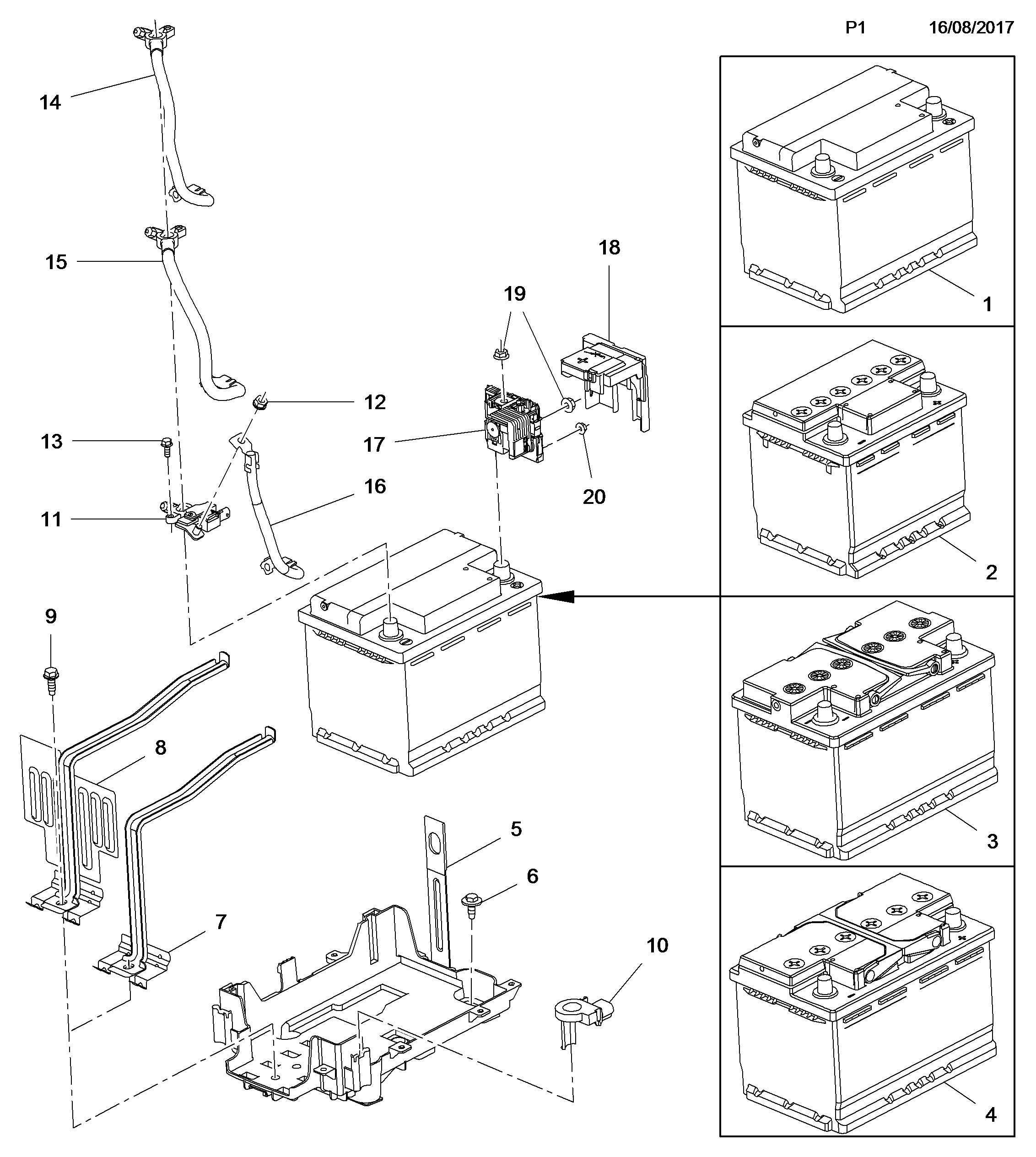 Opel 4820564 - Käynnistysakku inparts.fi