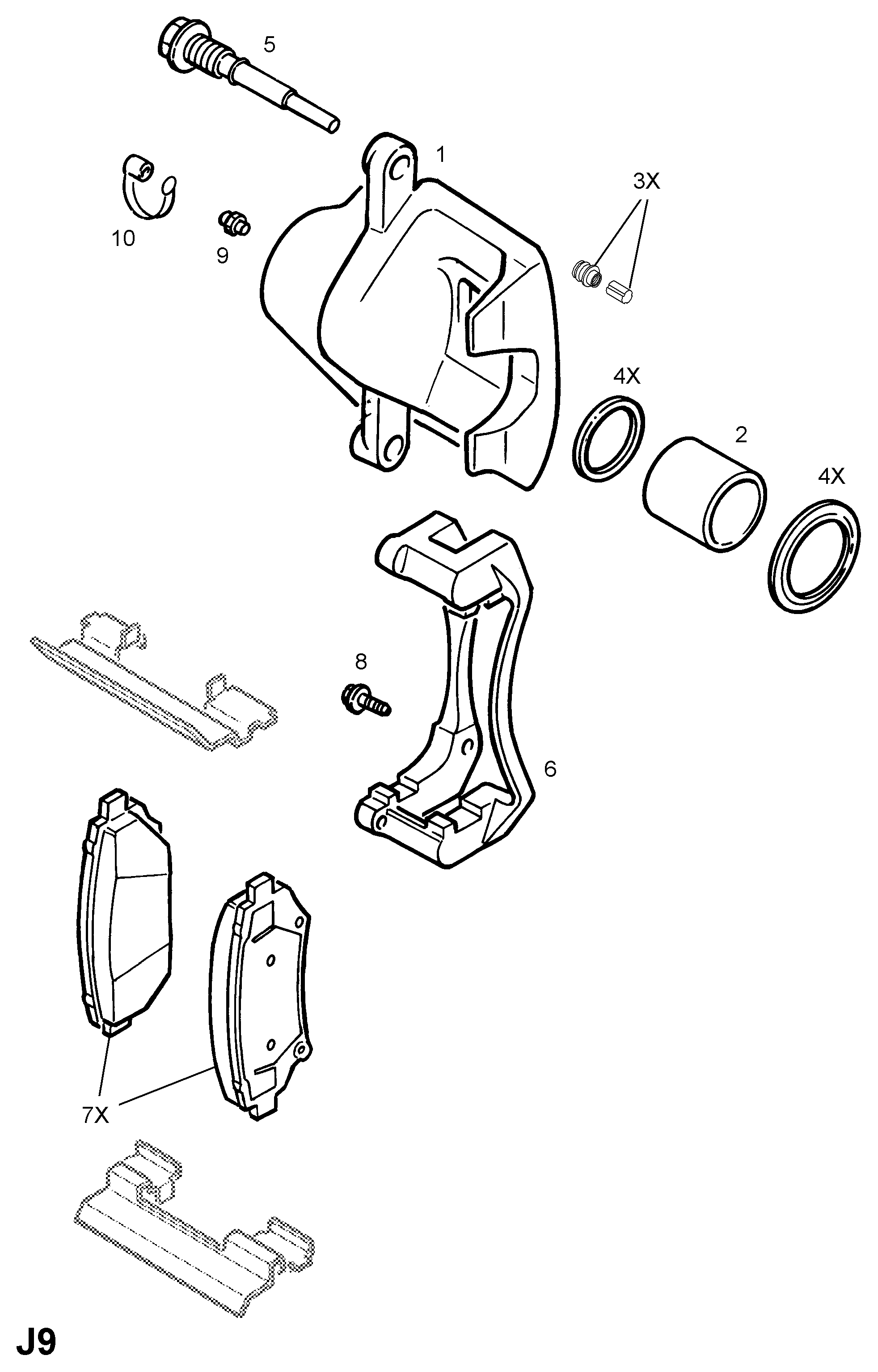 Opel 1605947 - Jarrupala, levyjarru inparts.fi