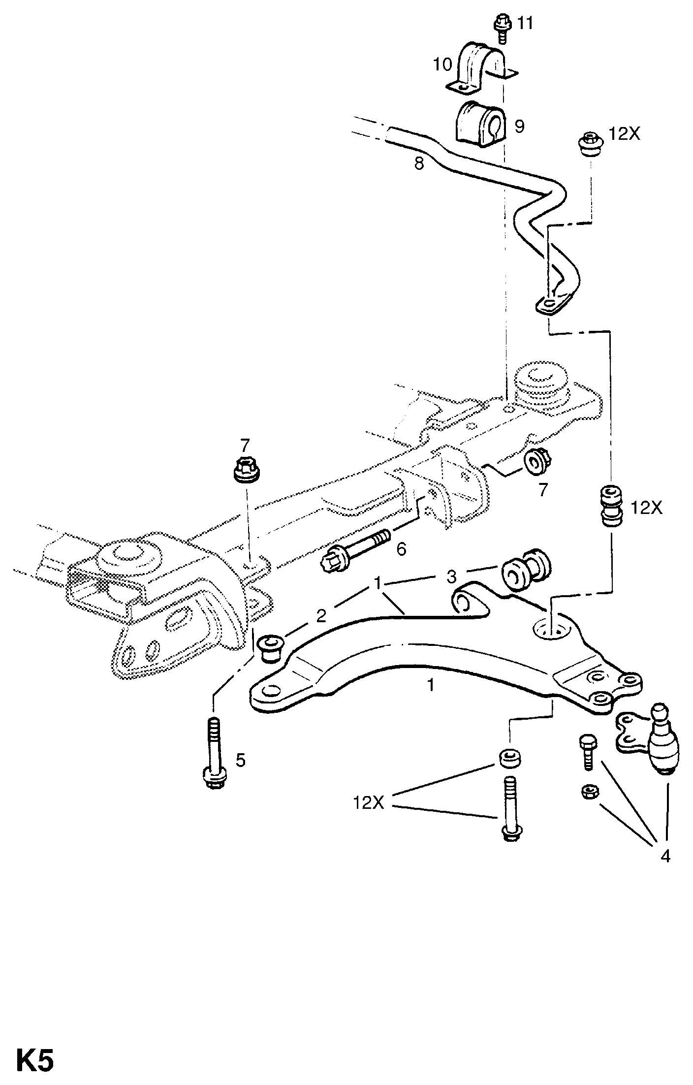 Opel 352362 - Tukivarren hela inparts.fi