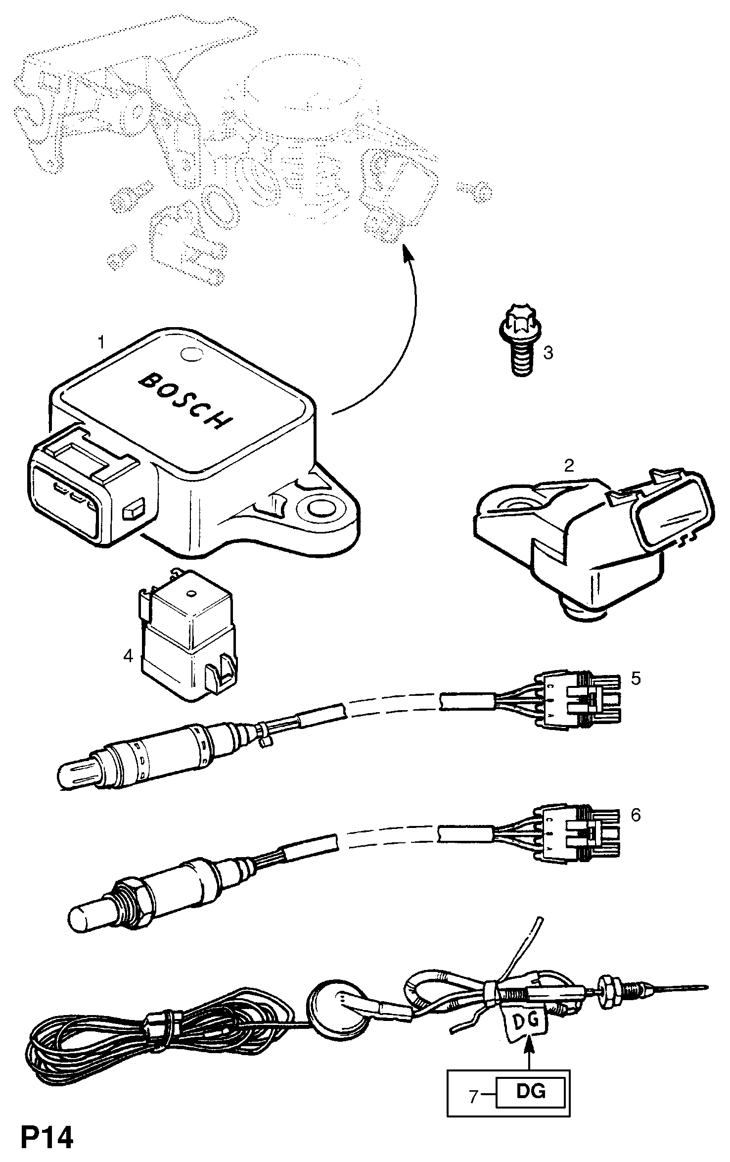 Opel 62 38 412 - Tunnistin, ahtopaine inparts.fi