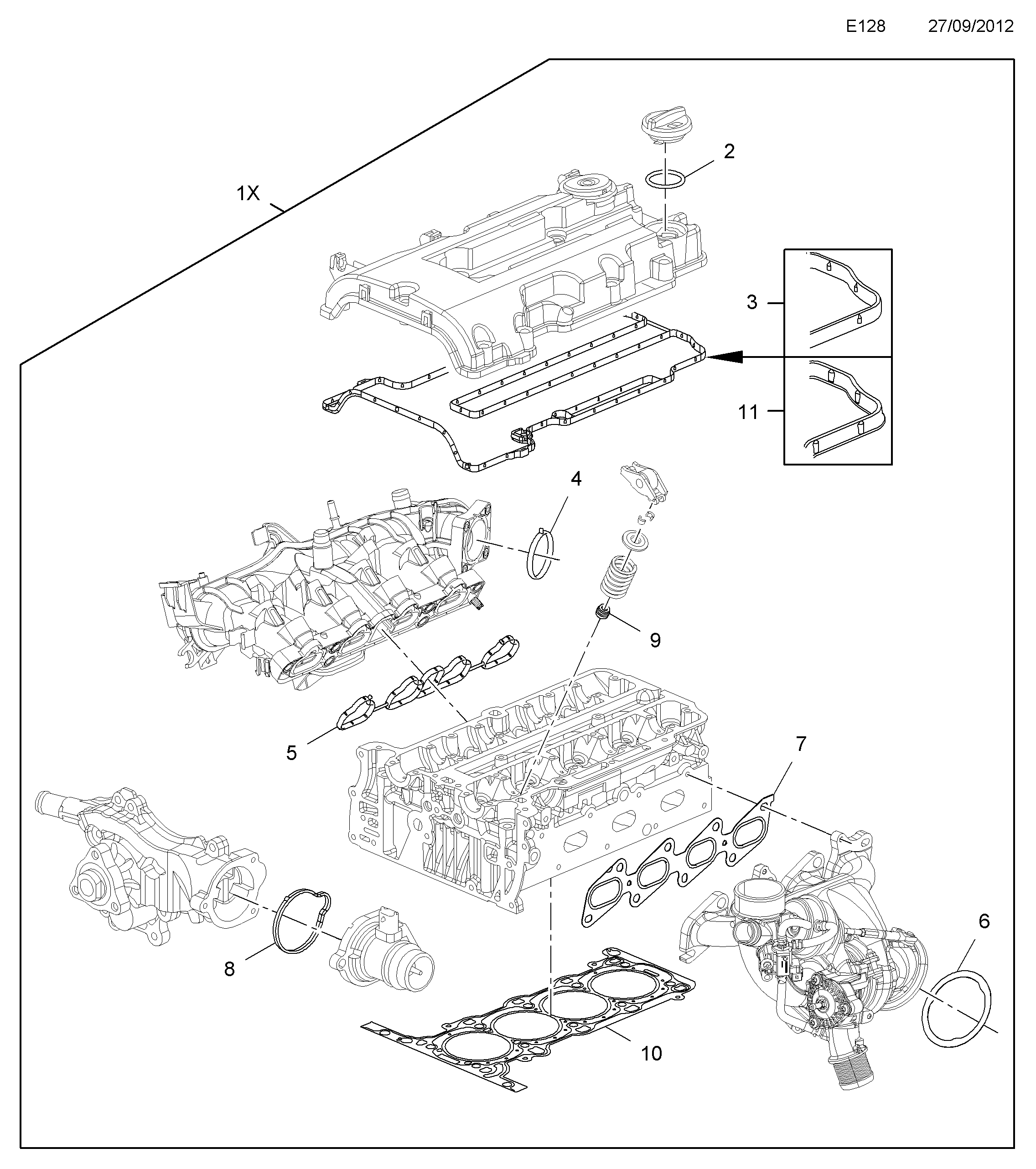 Opel 6 38 156 - Tiiviste, venttiilikoppa inparts.fi