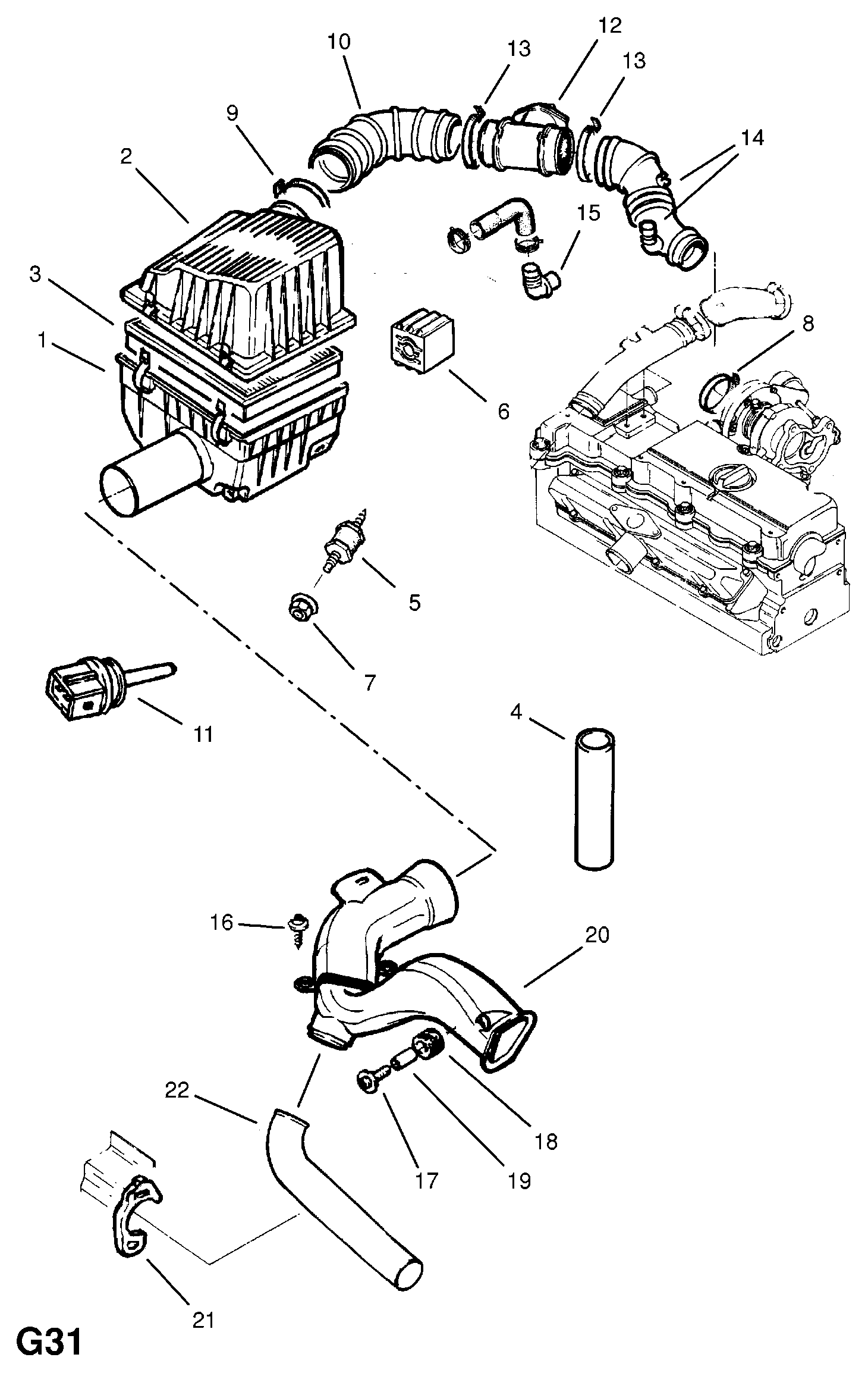 Opel 836626 - Ilmamassamittari inparts.fi