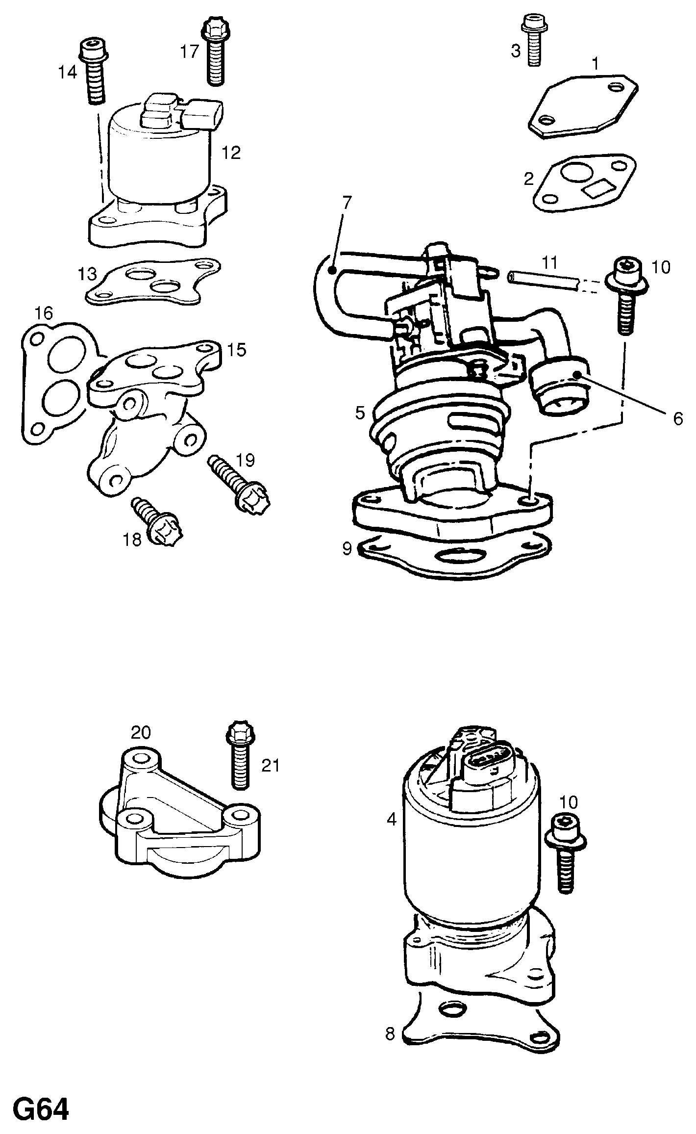 Opel 851581 - Venttiili, pakokaasun kierrätys inparts.fi