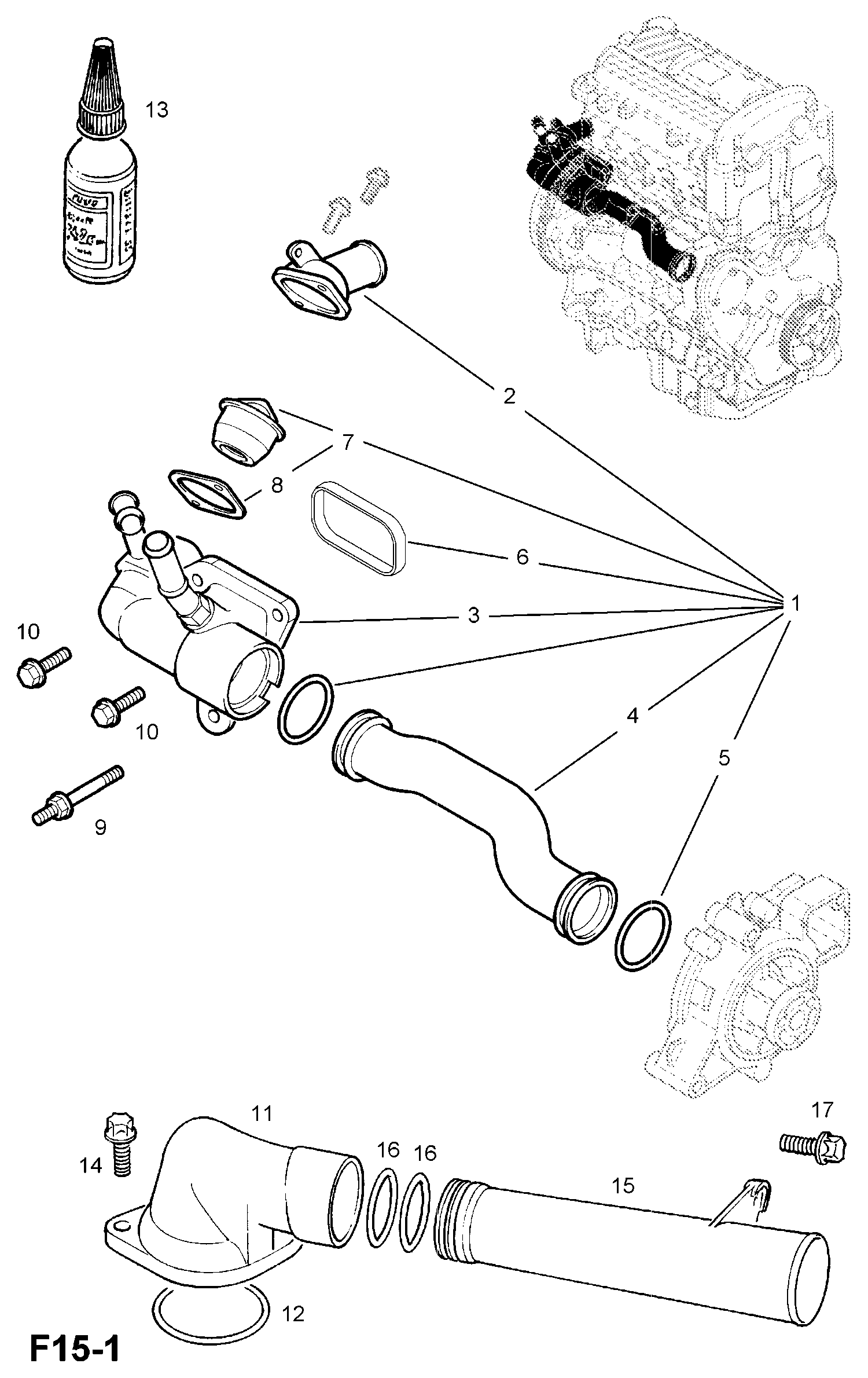 Vauxhall 13 38 122 - Termostaatti, jäähdytysneste inparts.fi