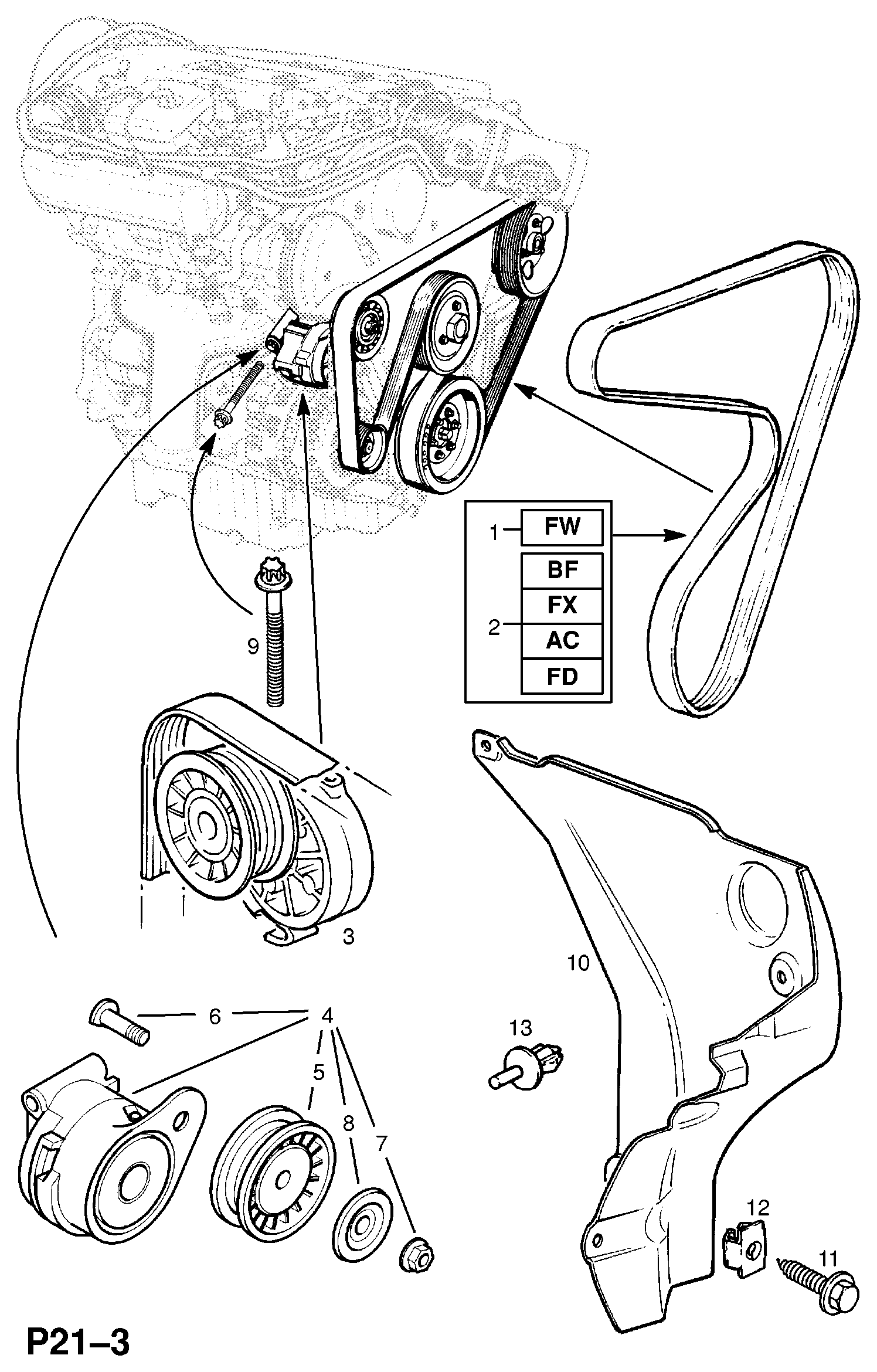 Opel 1854728 - Moniurahihna inparts.fi