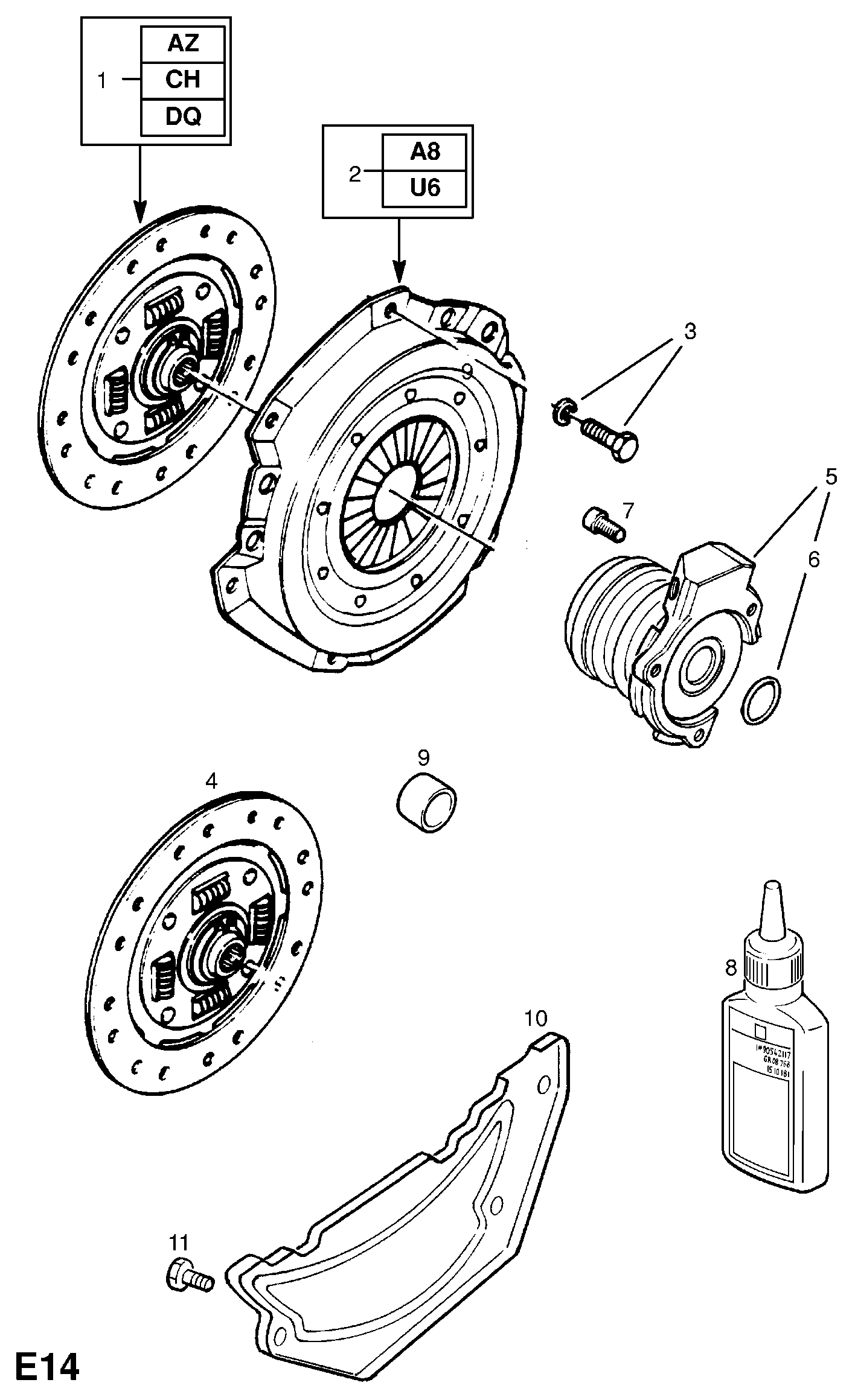 Opel 6 64 239 - Kytkinlevy inparts.fi