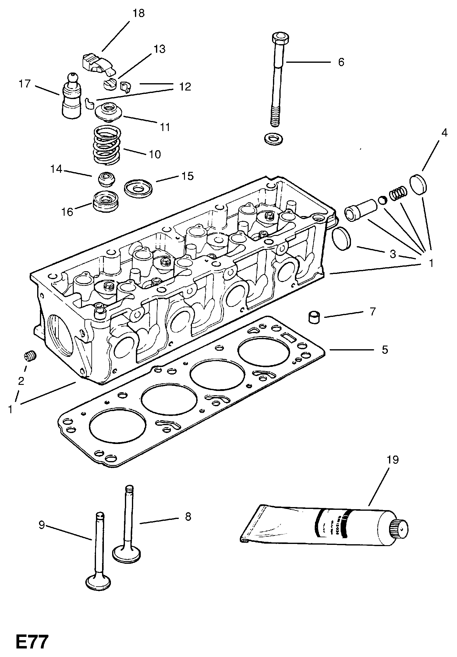 Opel 6 40 766 - Painokappale, imu / pakoventtiili inparts.fi