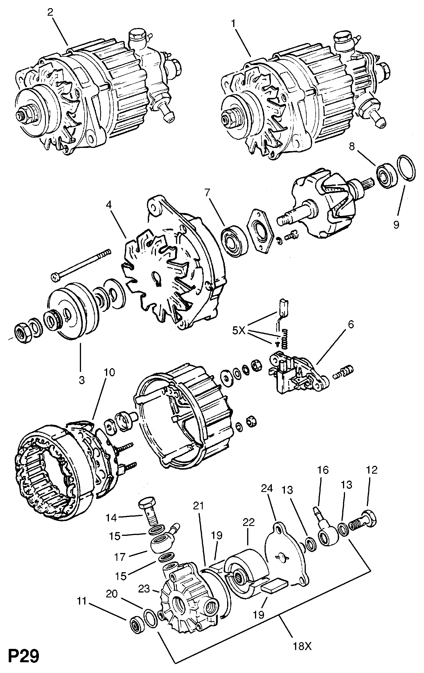 Opel 12 04 036 - Laturi inparts.fi