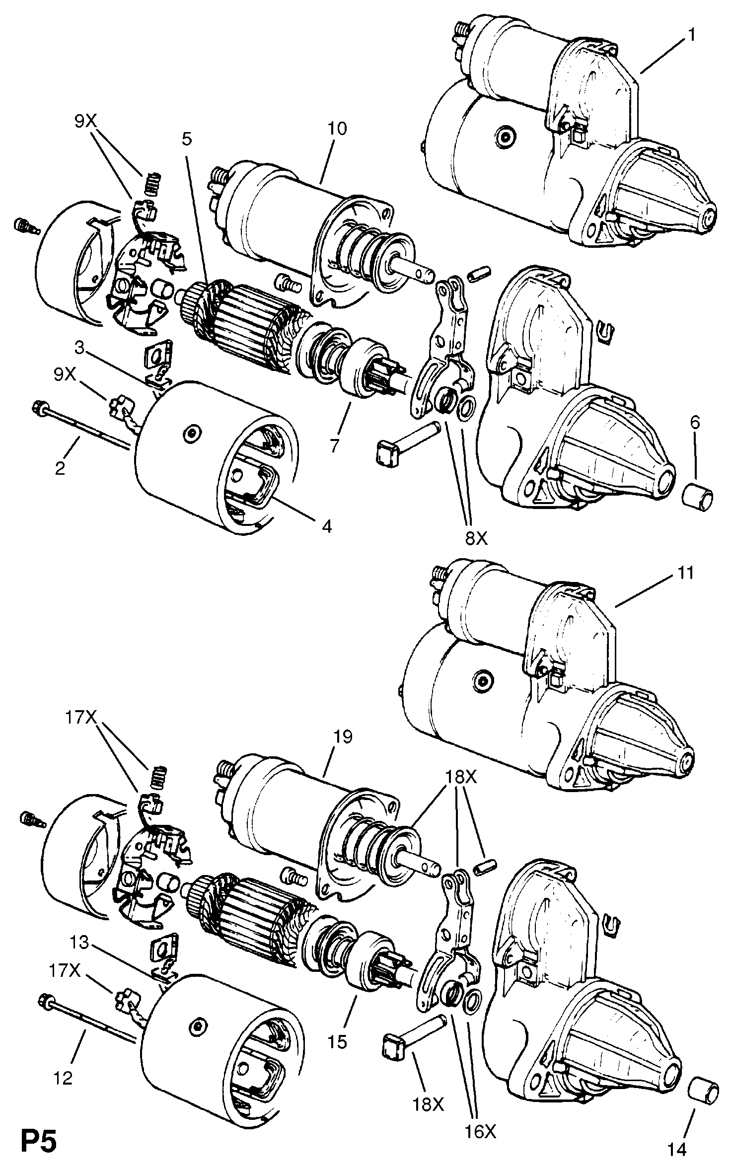 Opel 1202133 - Käynnistinmoottori inparts.fi