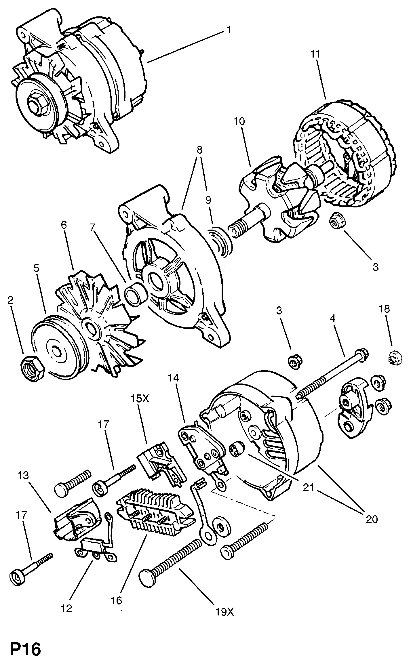 Opel 12 04 121 - Laturi inparts.fi