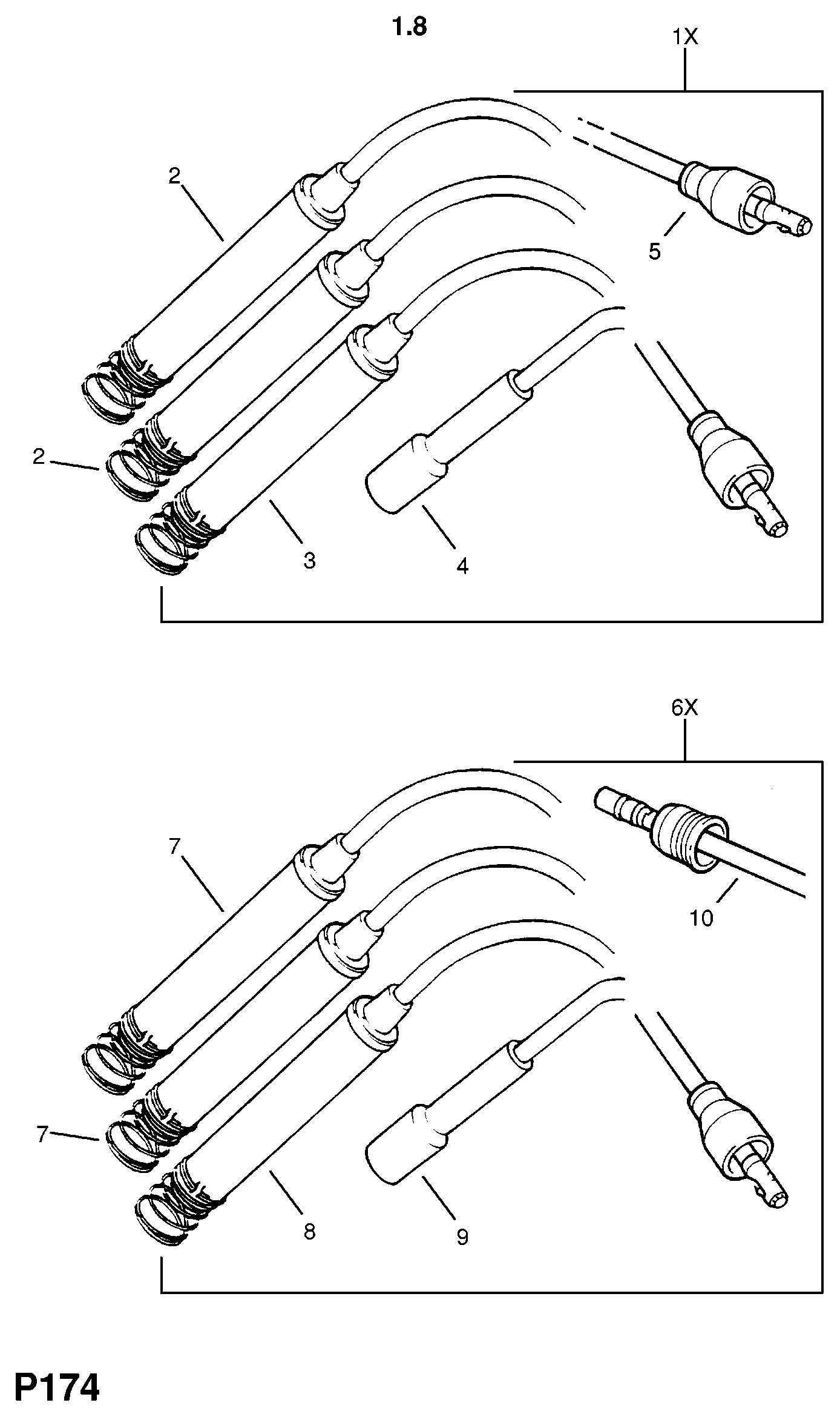 Opel 12 82 030 - Sytytysjohtosarja inparts.fi