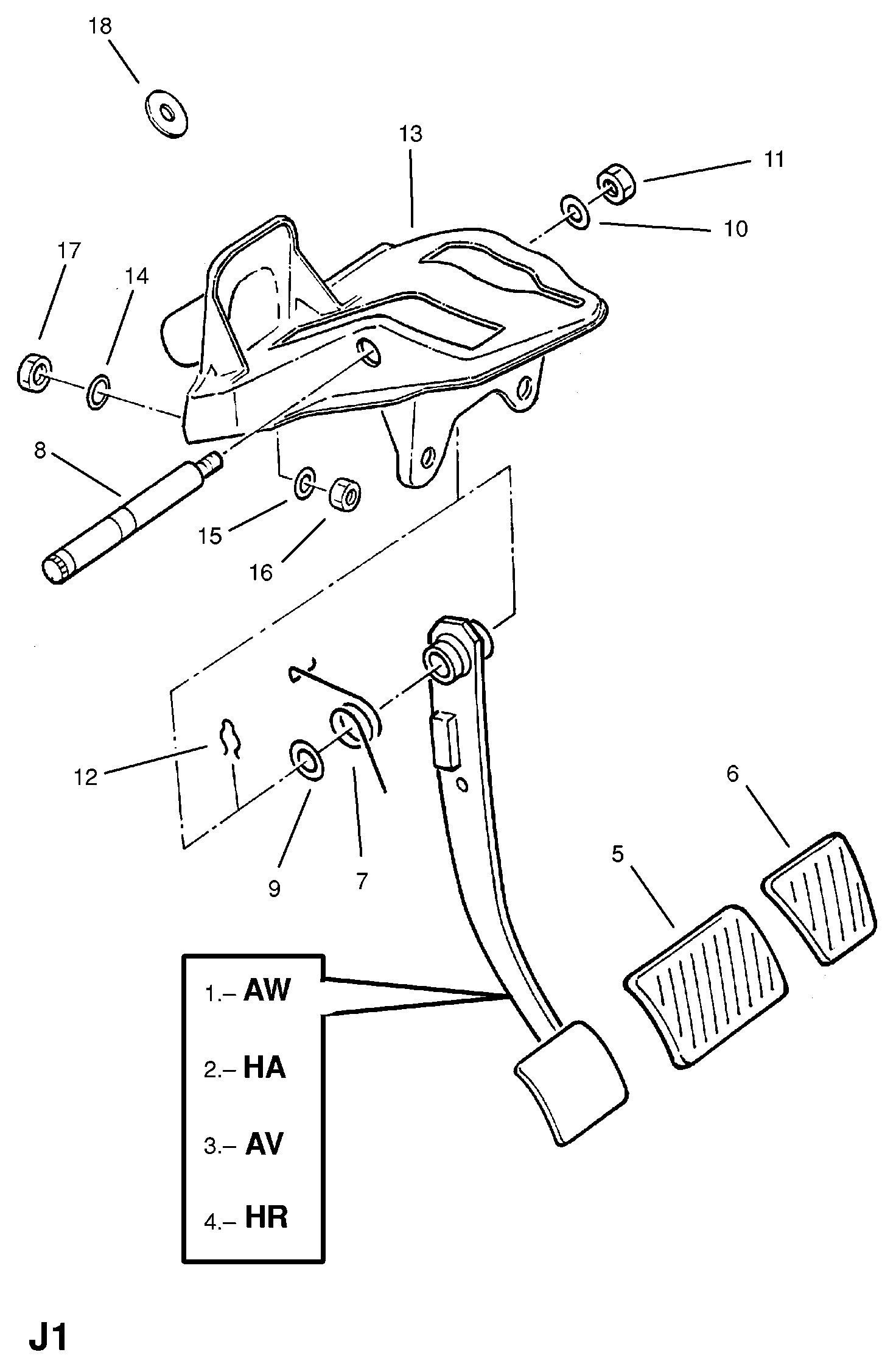 Opel 560 812 - Poljinpäällyste, kytkinpoljin inparts.fi