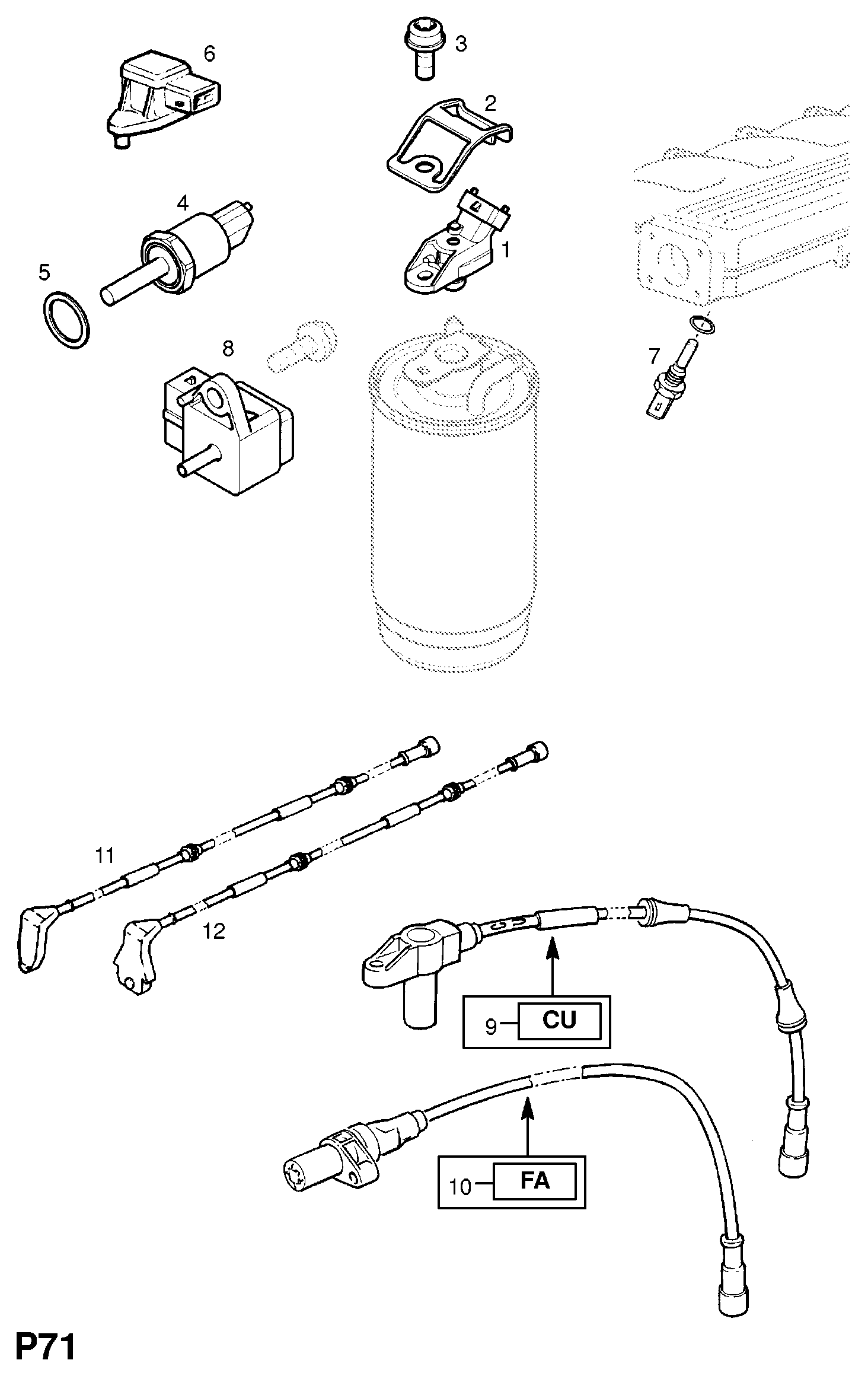 Opel 62 38 323 - Kulumisenilmaisin, jarrupala inparts.fi