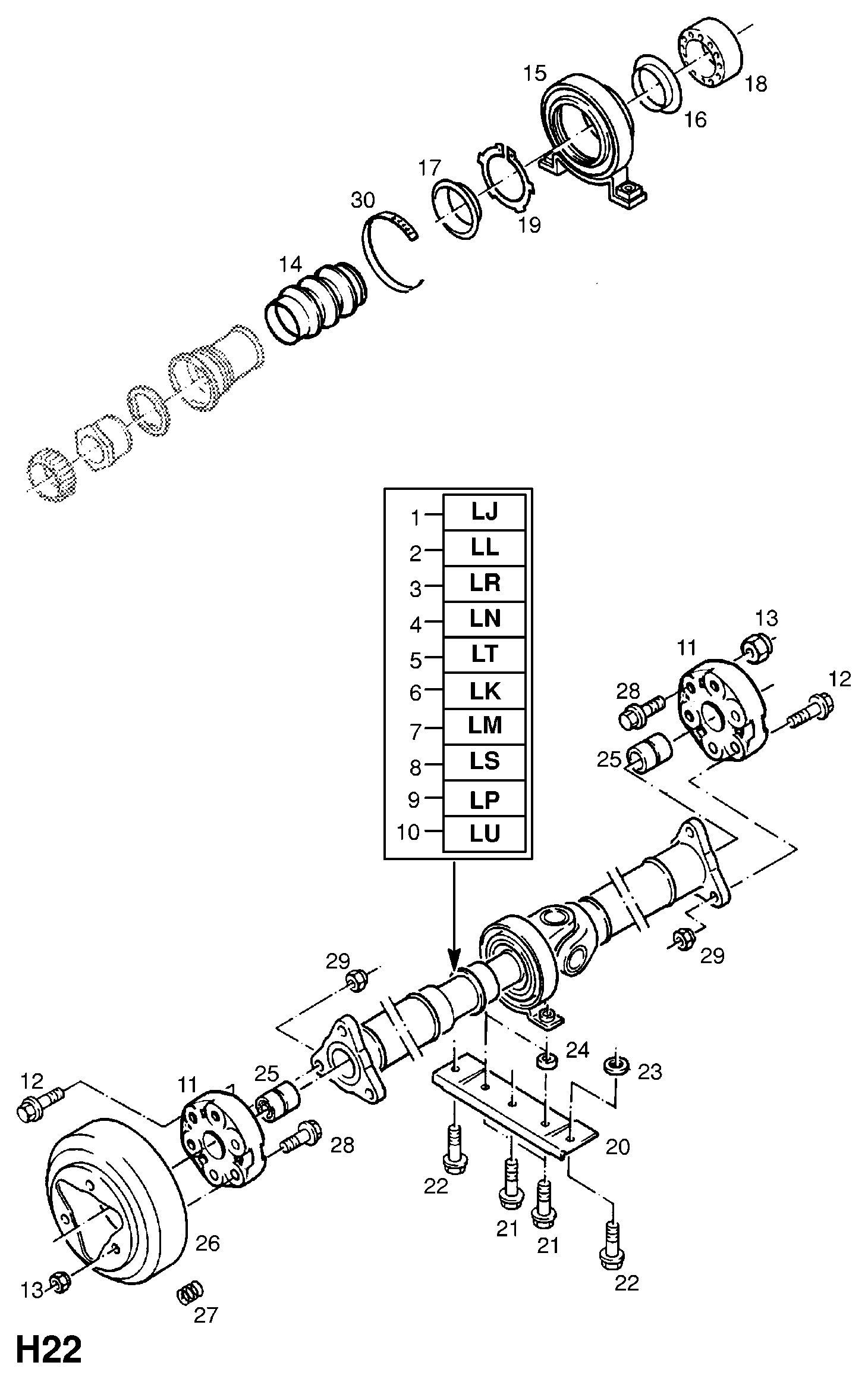 Opel 4 58 014 - Ripustus, kardaaniakseli inparts.fi