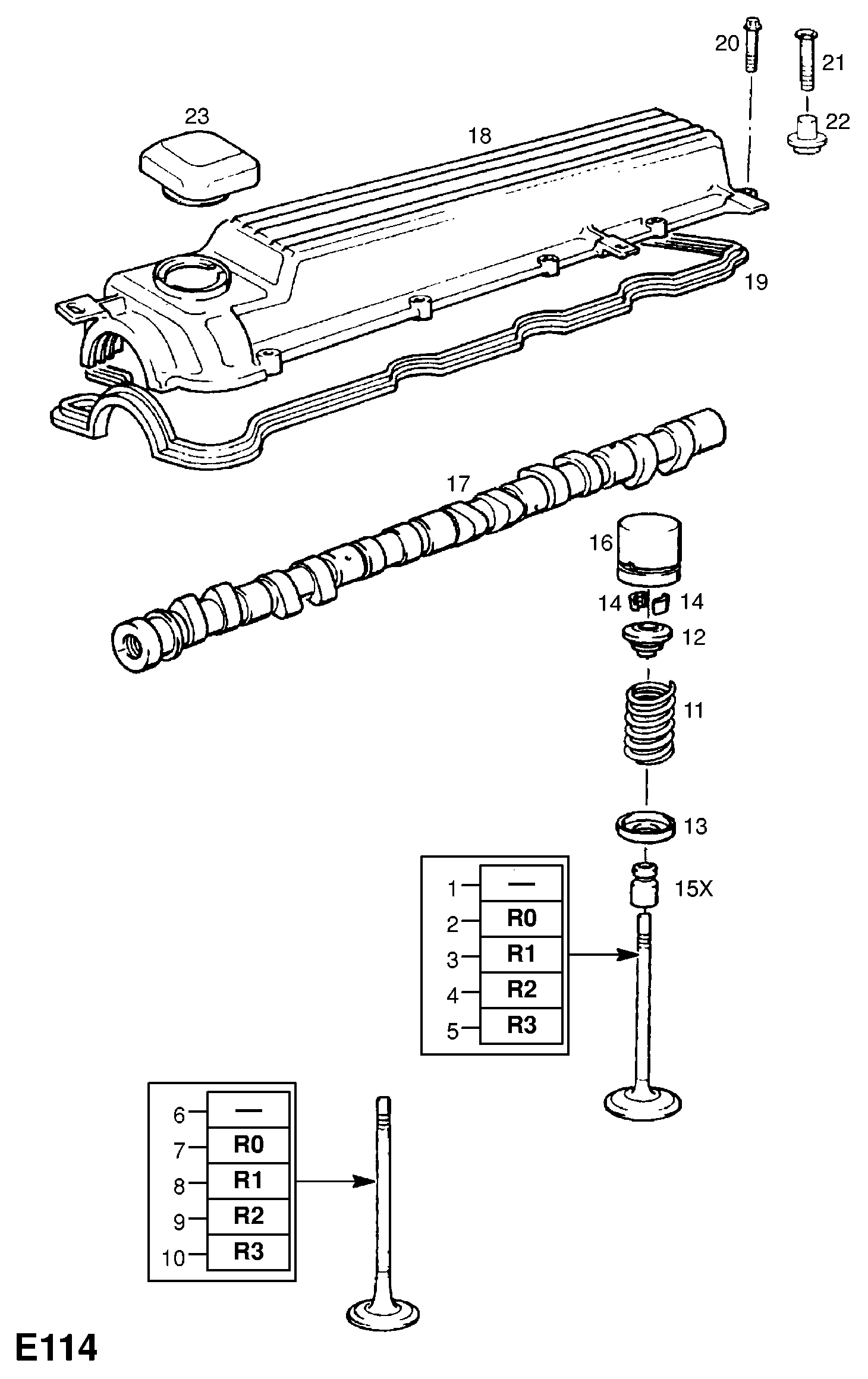 Opel 56 07 428 - Tiiviste, venttiilikoppa inparts.fi