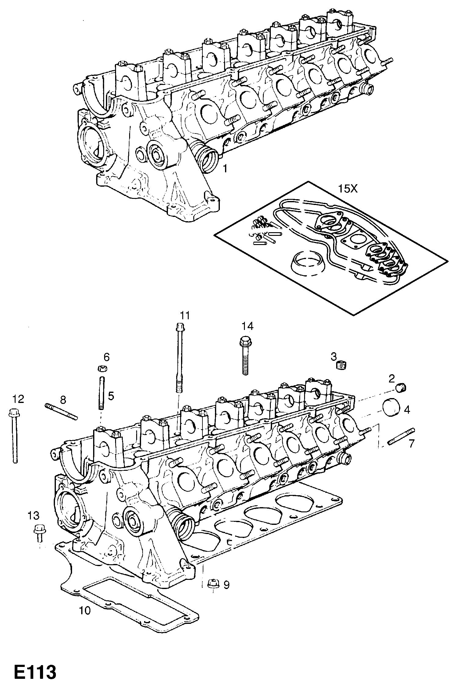 Opel 56 07 406 - Tiiviste, sylinterikansi inparts.fi