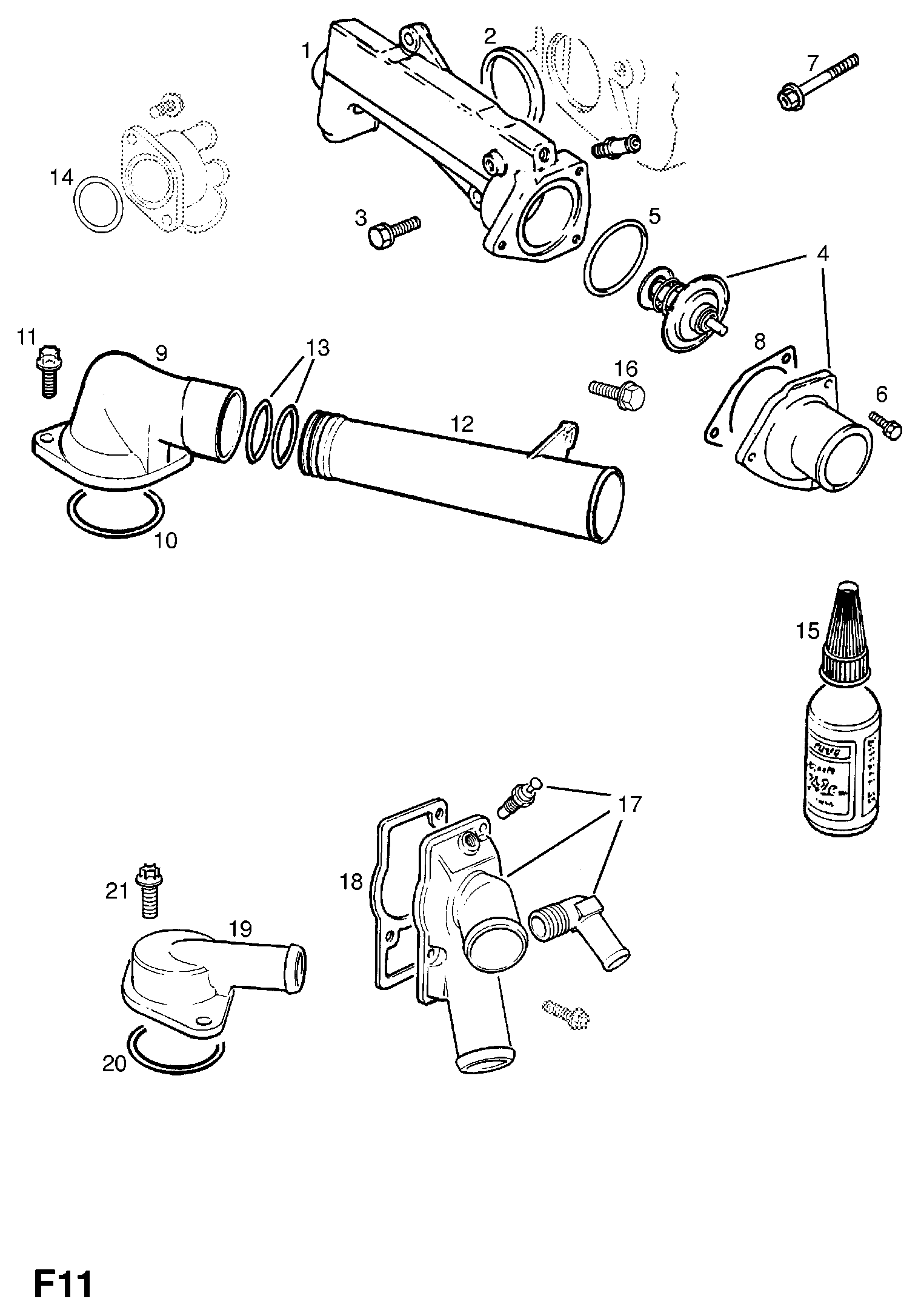 Opel 13 38 084 - Termostaatti, jäähdytysneste inparts.fi