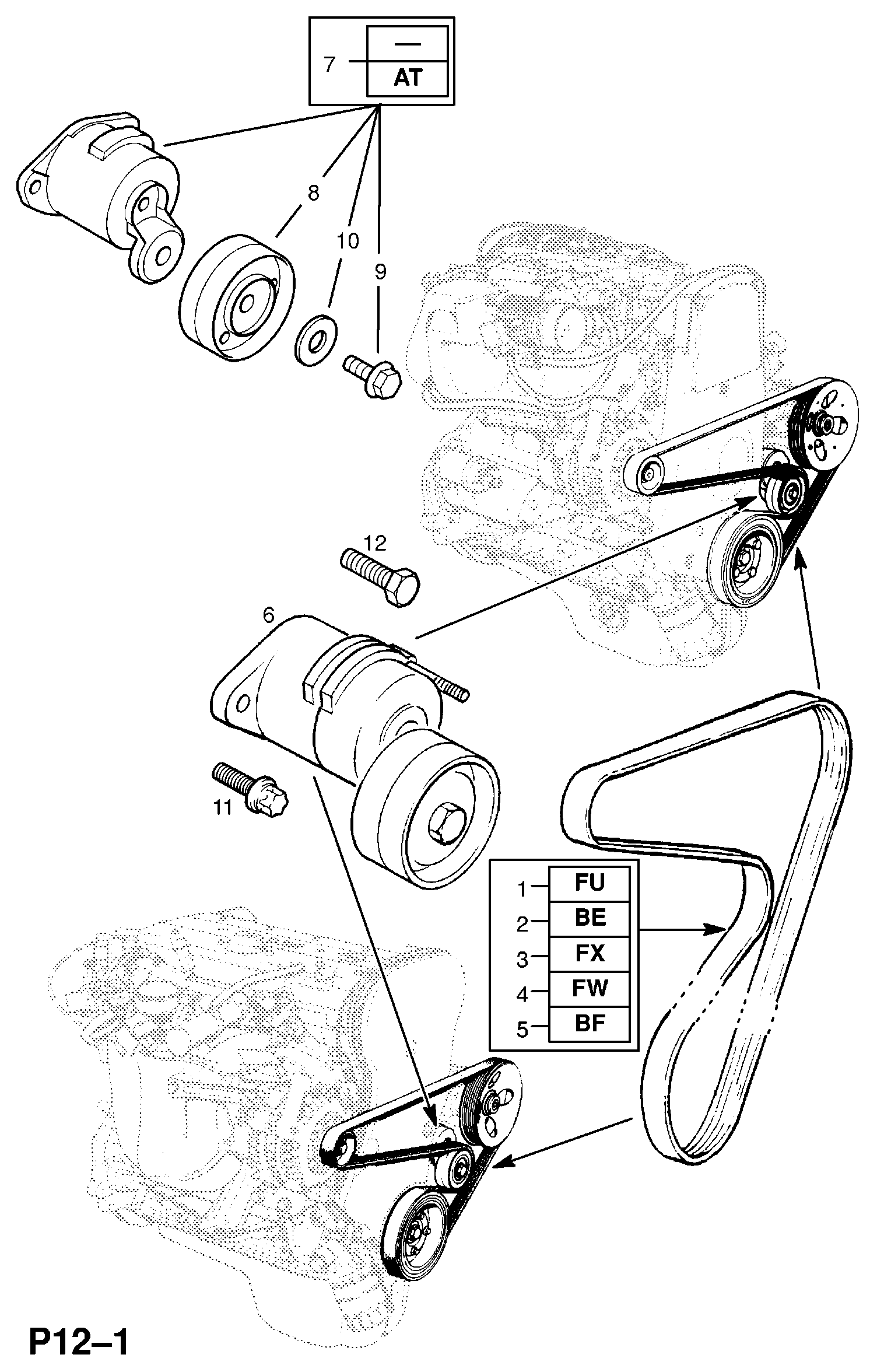 DAEWOO 63 40 532 - Hihnankiristin, moniurahihna inparts.fi