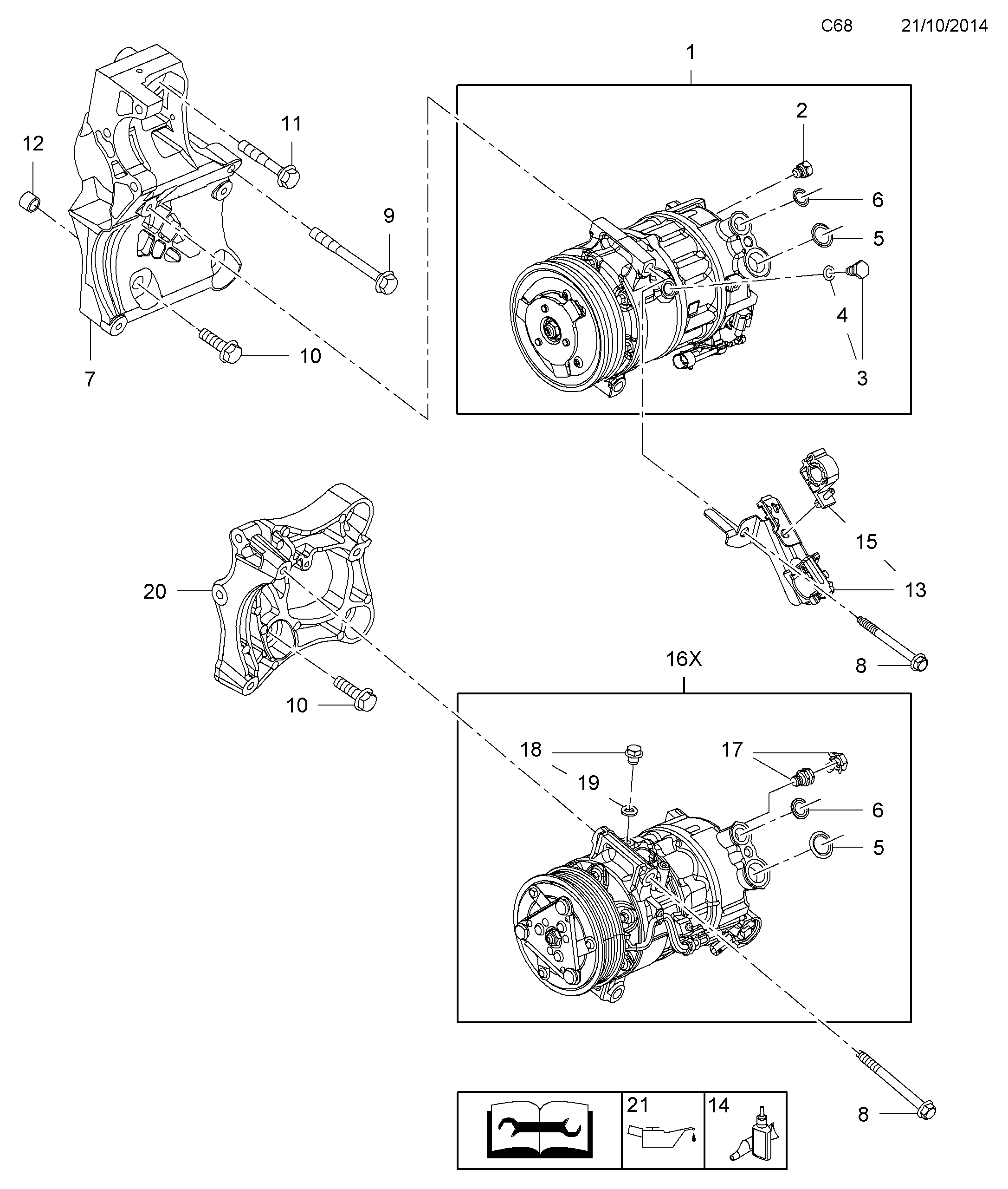 Opel 16 18 466 - Kompressori, ilmastointilaite inparts.fi