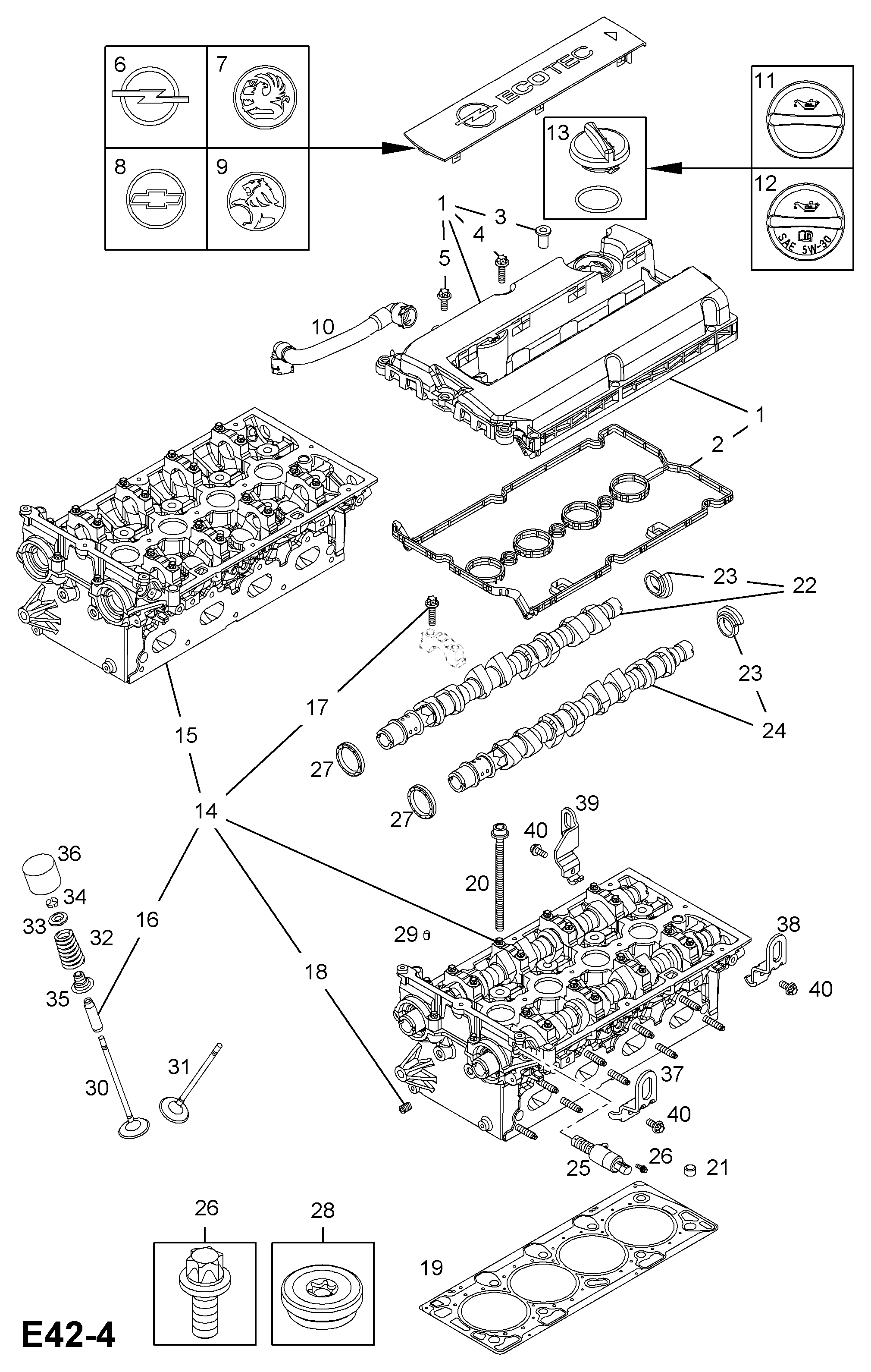 Vauxhall 5636972 - Akselitiiviste, nokka-akseli inparts.fi