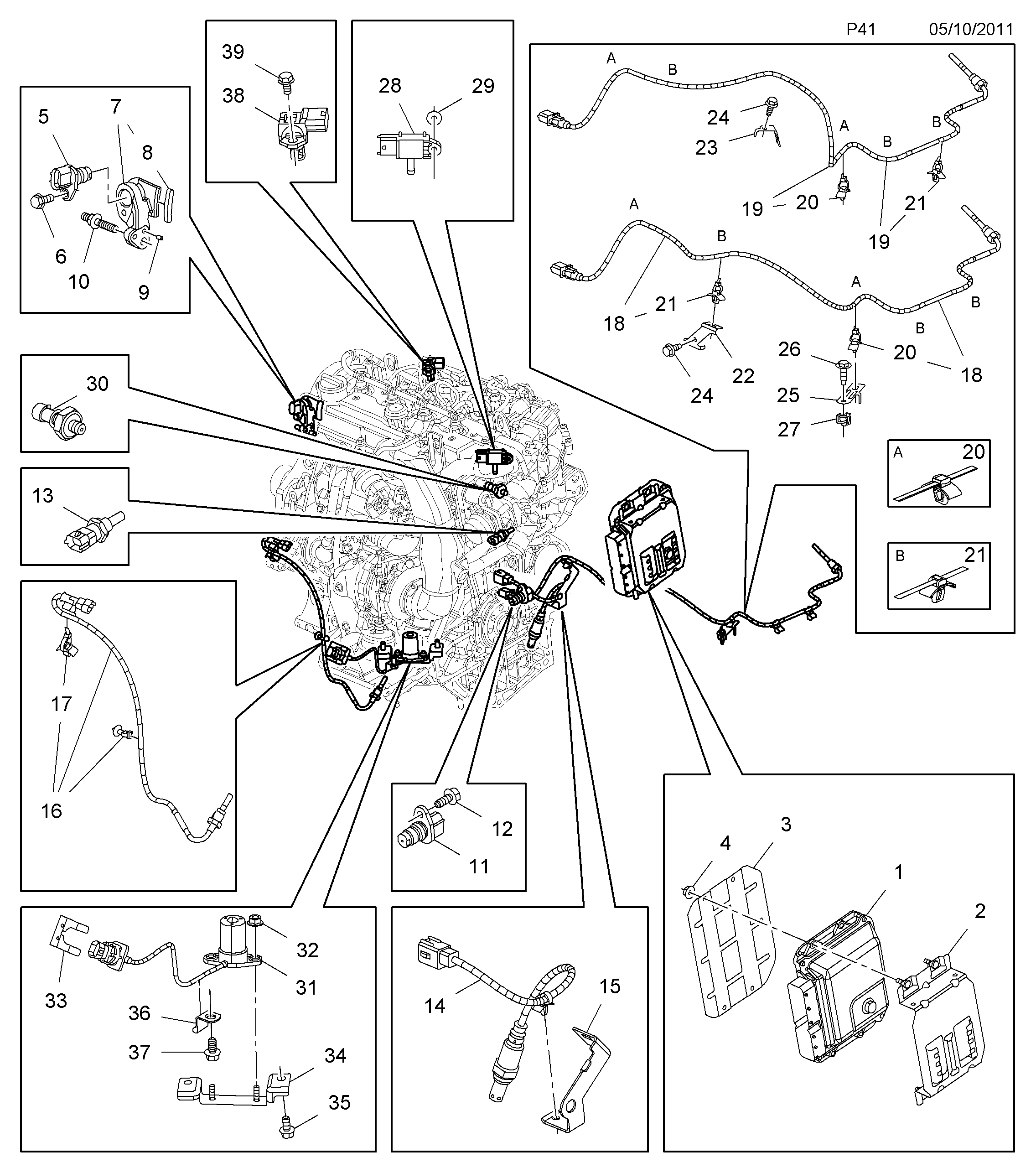 Opel 62 35 605 - Tunnistin, jäähdytysnesteen lämpötila inparts.fi