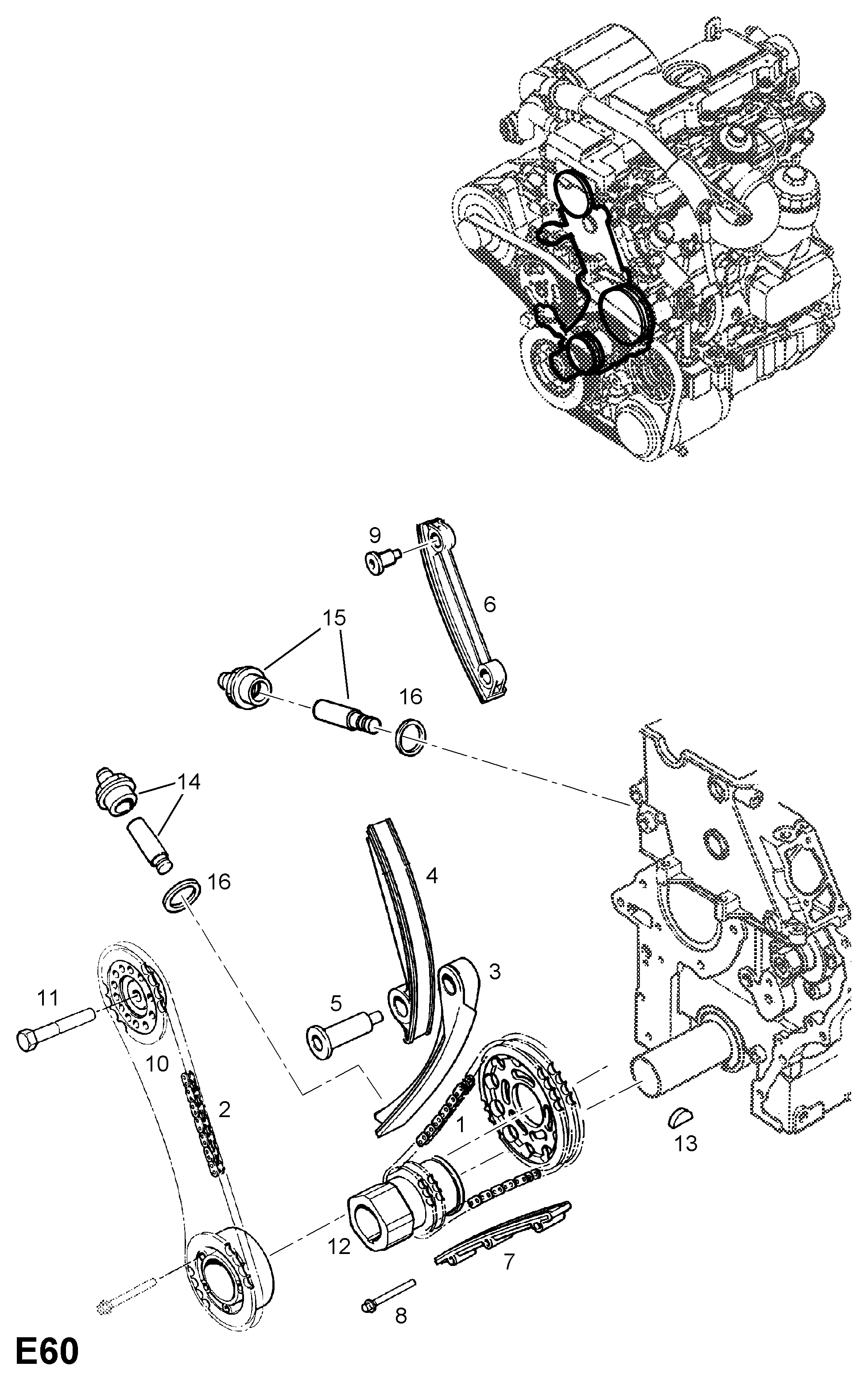 Opel 56 36 353 - Jakoketjusarja inparts.fi