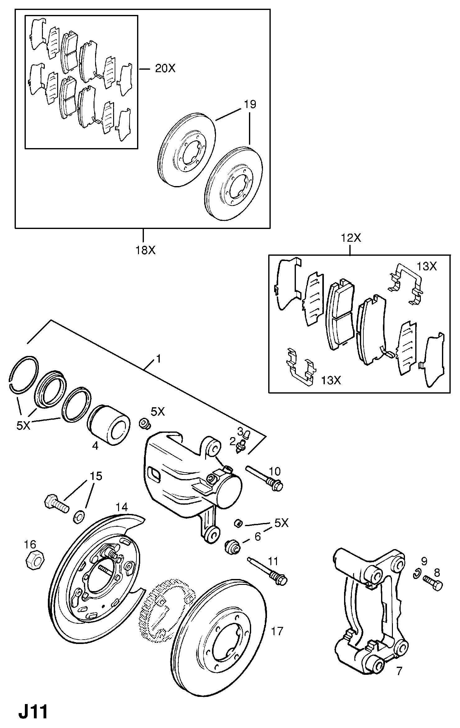 Opel 16 05 621 - Jarrupala, levyjarru inparts.fi