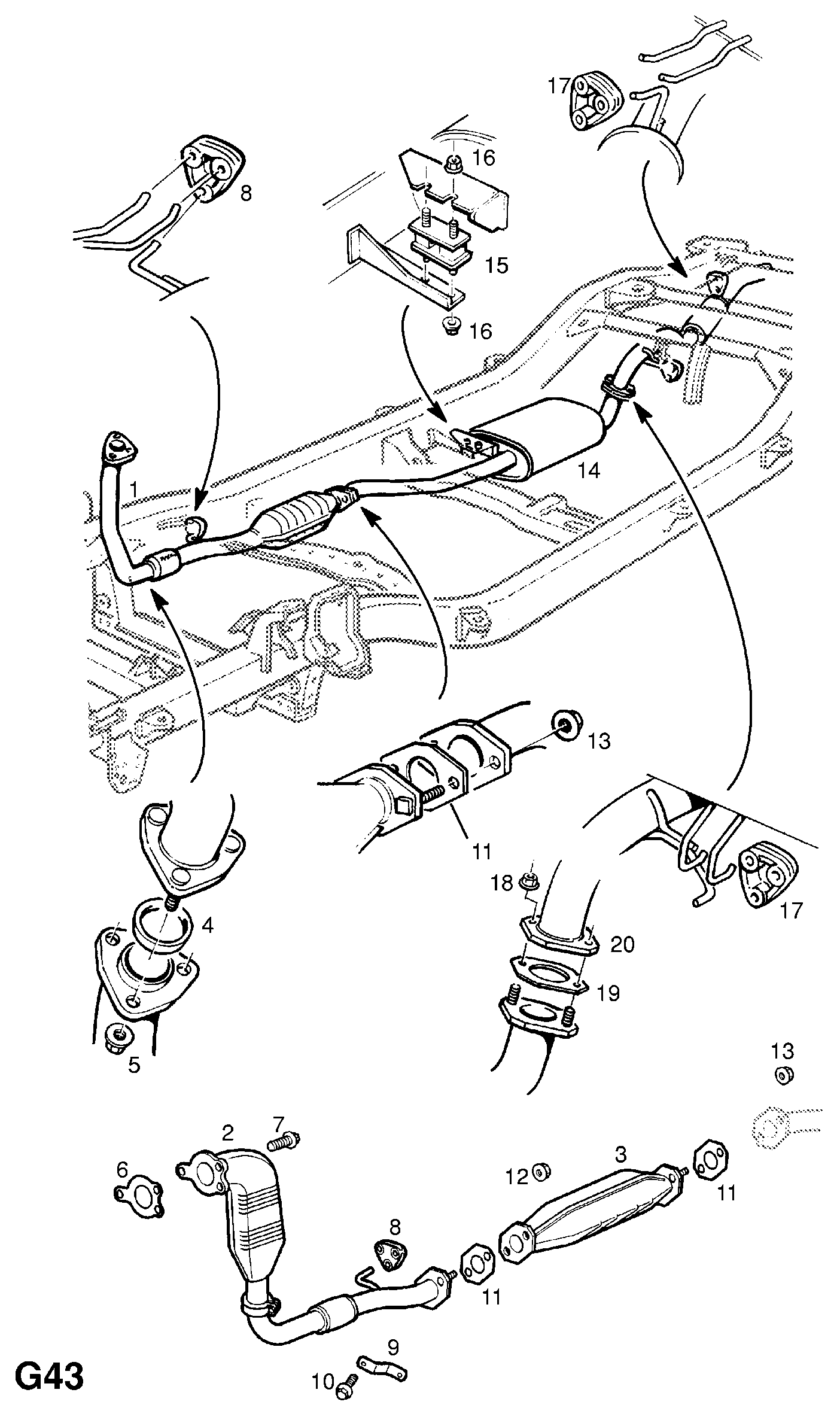 Opel 5850645 - Tiiviste, pakoputki inparts.fi