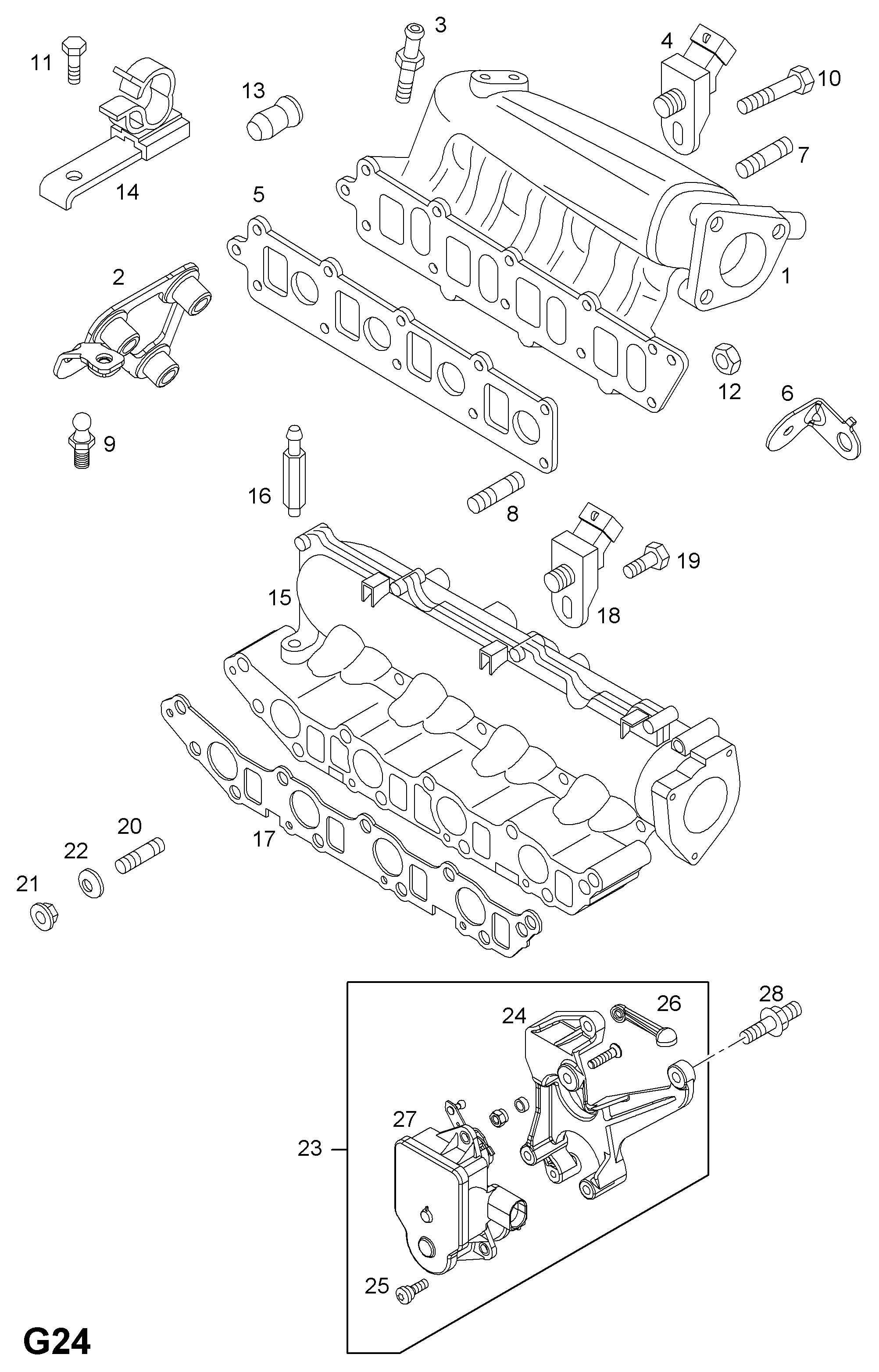 Opel 58 50 828 - Tiiviste, imusarja inparts.fi