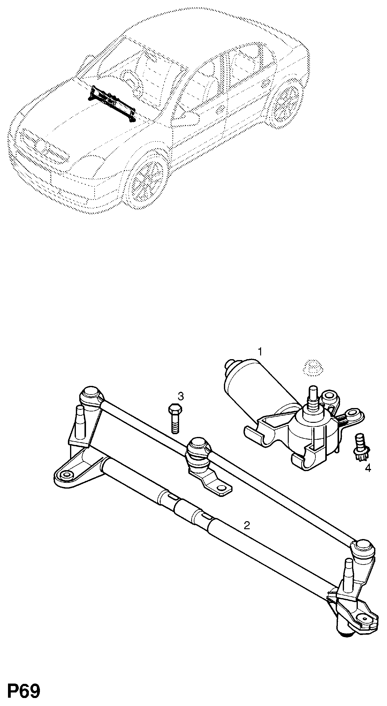 Opel 1273086 - Pyyhkijän moottori inparts.fi