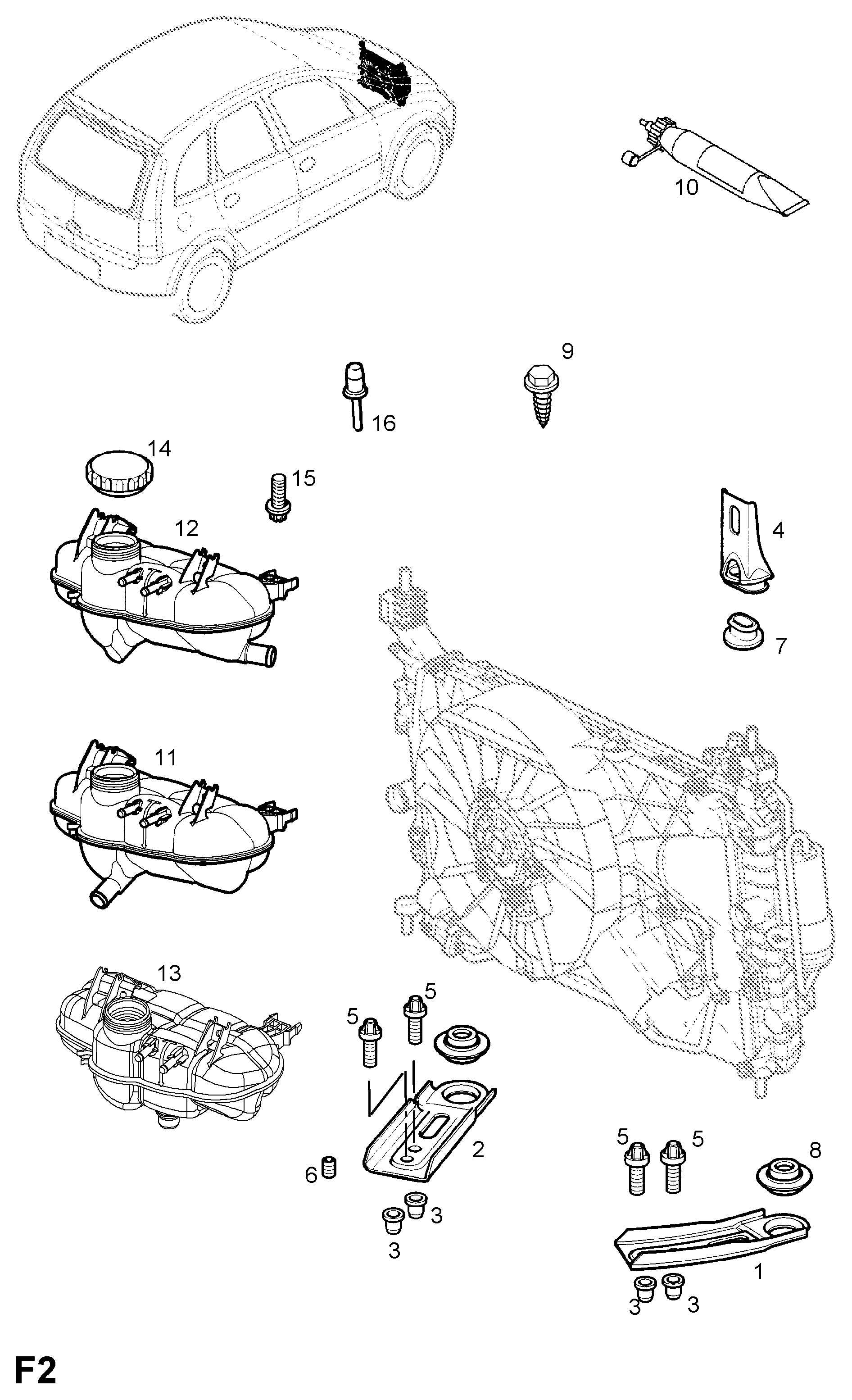 Opel 1304666 - Korkki, paisuntasäiliö inparts.fi