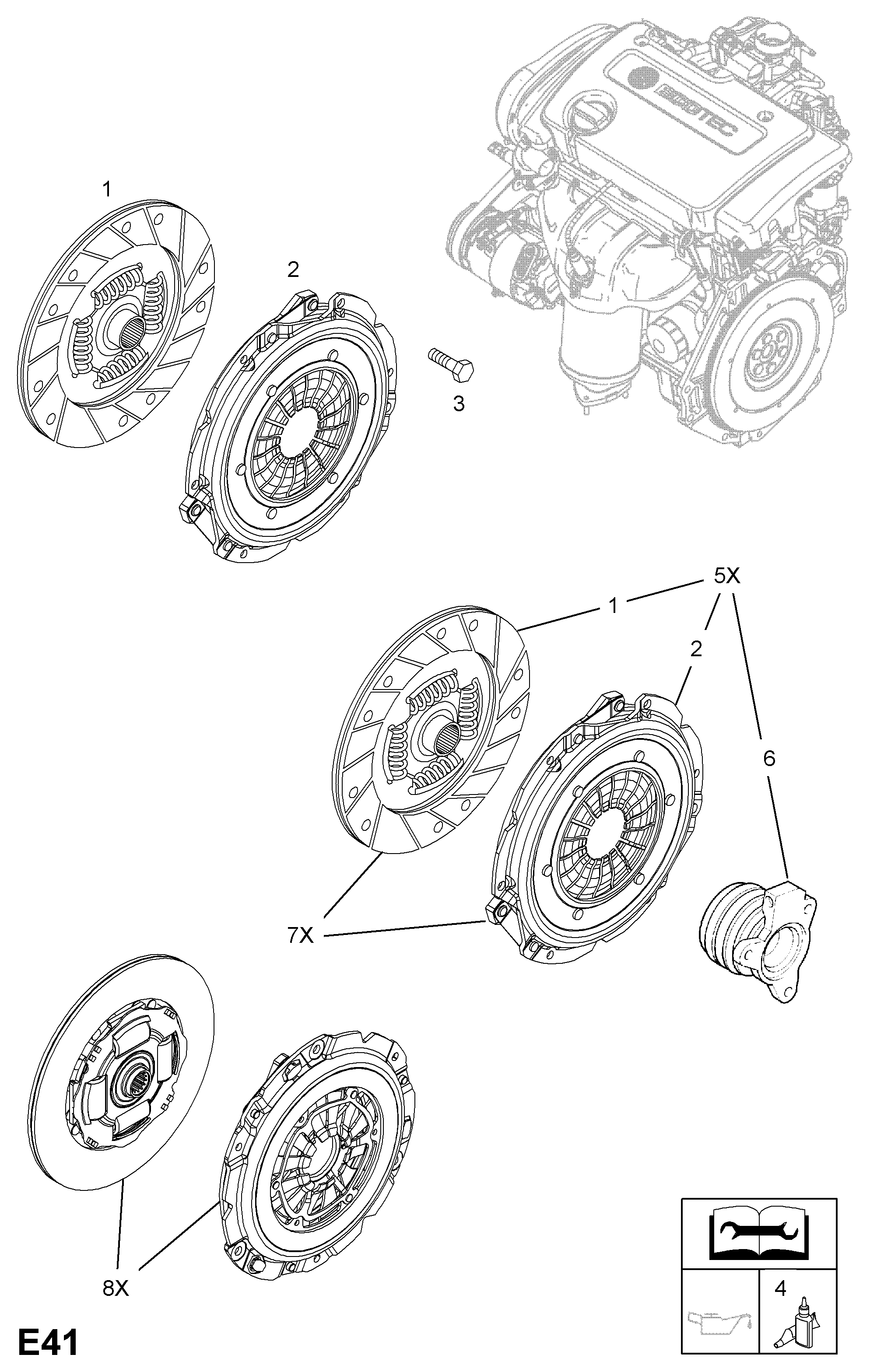 Opel 6 64 110 - Kytkinlevy inparts.fi