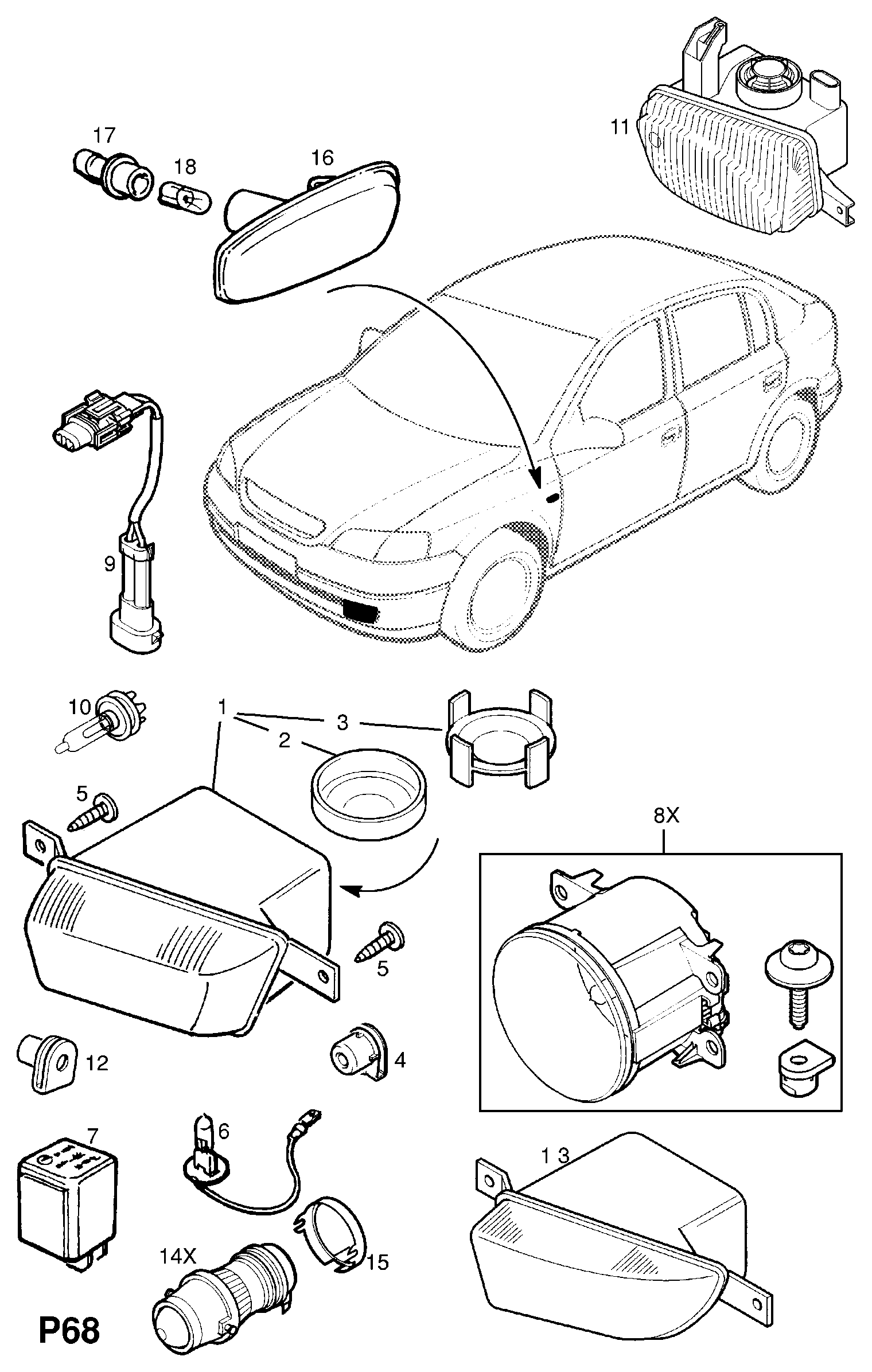 FORD 6710014 - Korjaussarja, jarrusylinteri inparts.fi