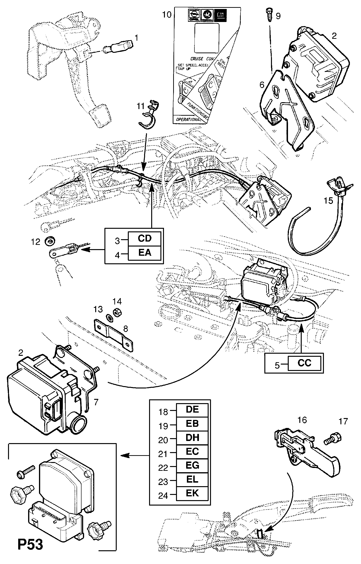 Chevrolet 1239431 - Jarruvalokatkaisin inparts.fi