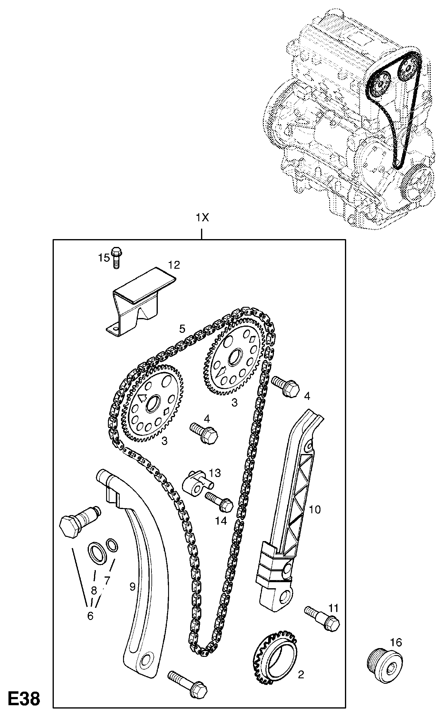 Vauxhall 6 14 532 - GEAR, TIMING, CRANKSHAFT inparts.fi