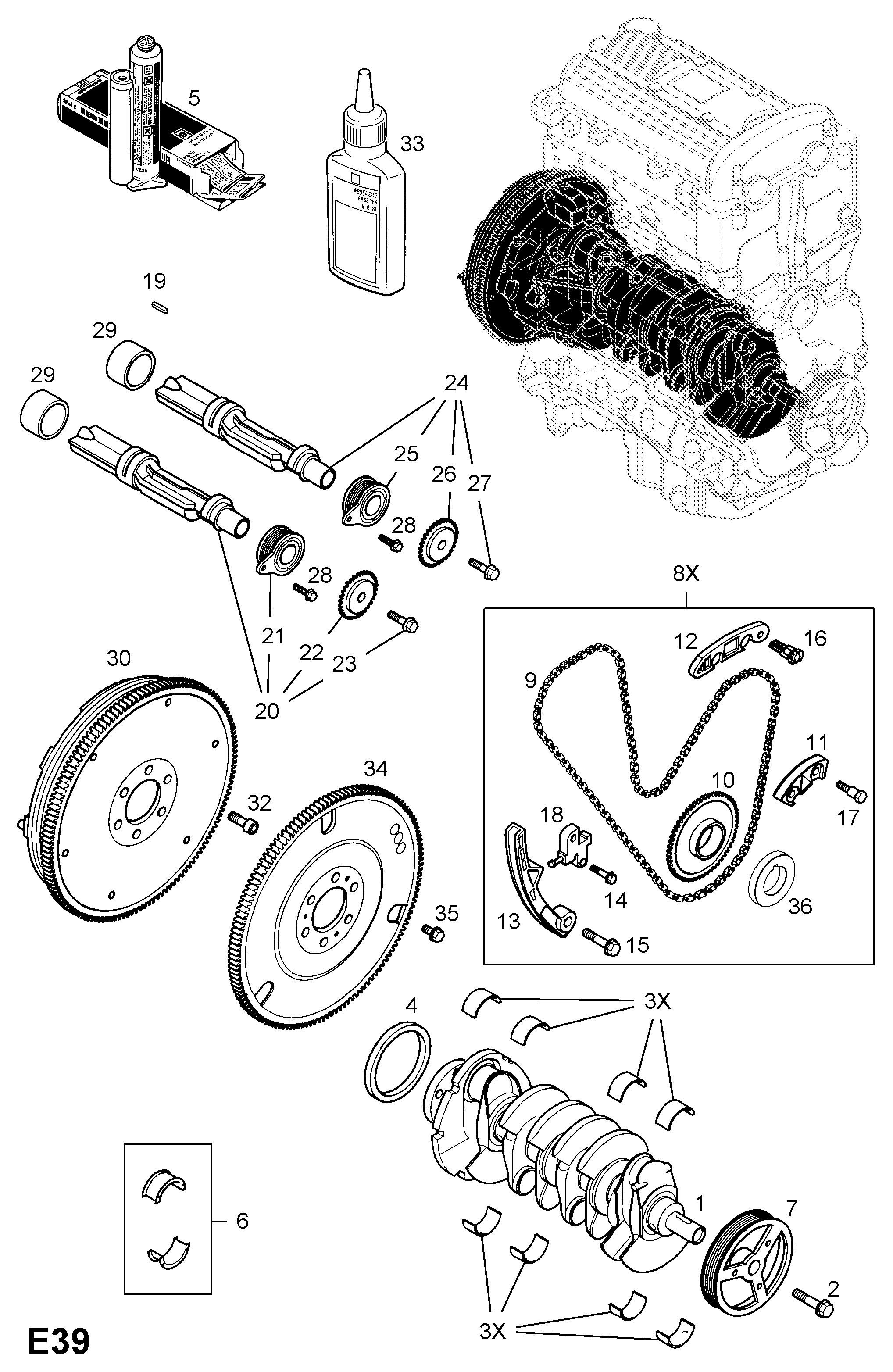 Opel 615 054 - Jakoketjusarja inparts.fi