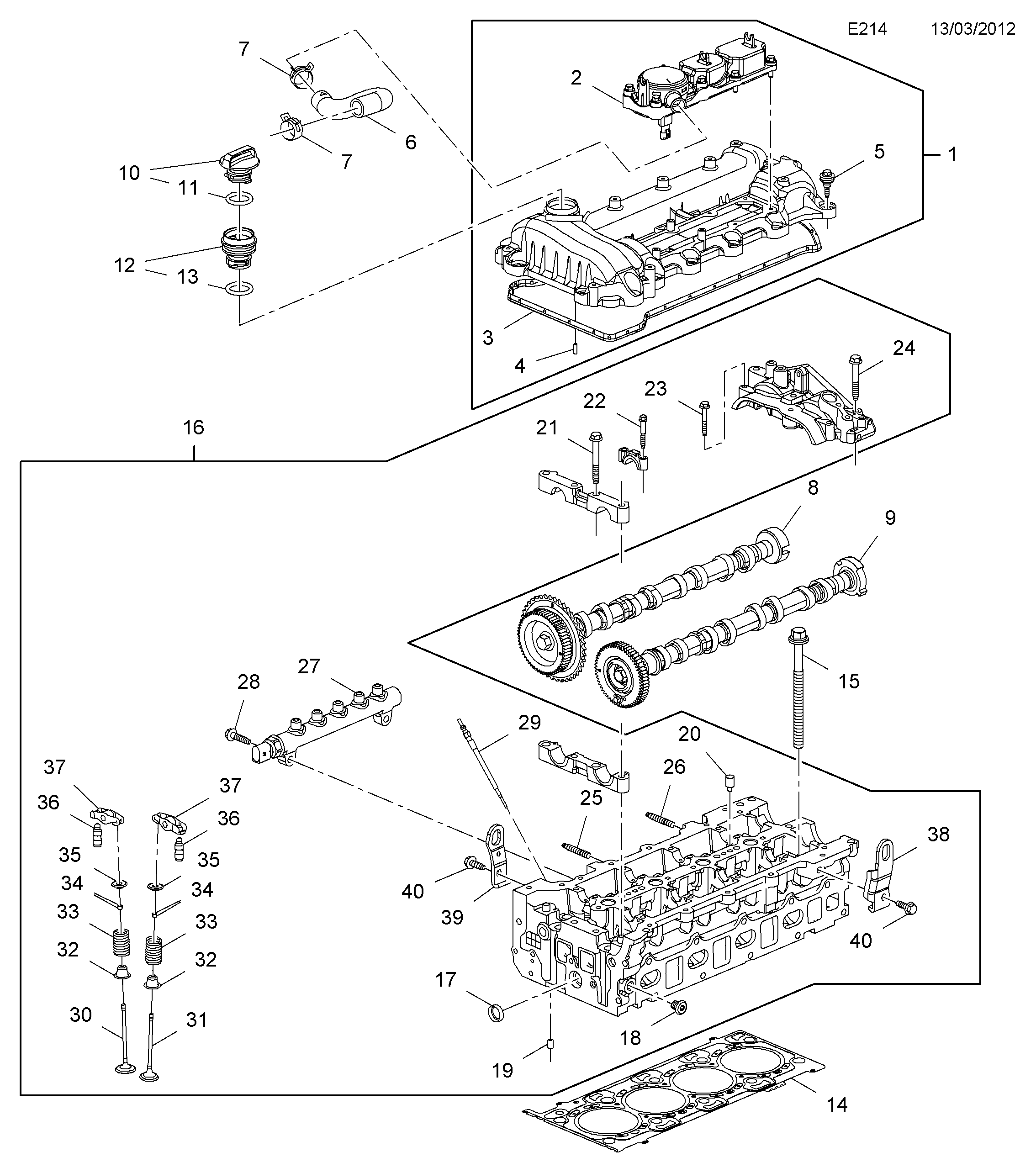 Opel 4817992 - Tiiviste, ilman sisäänotto (ahdin) inparts.fi