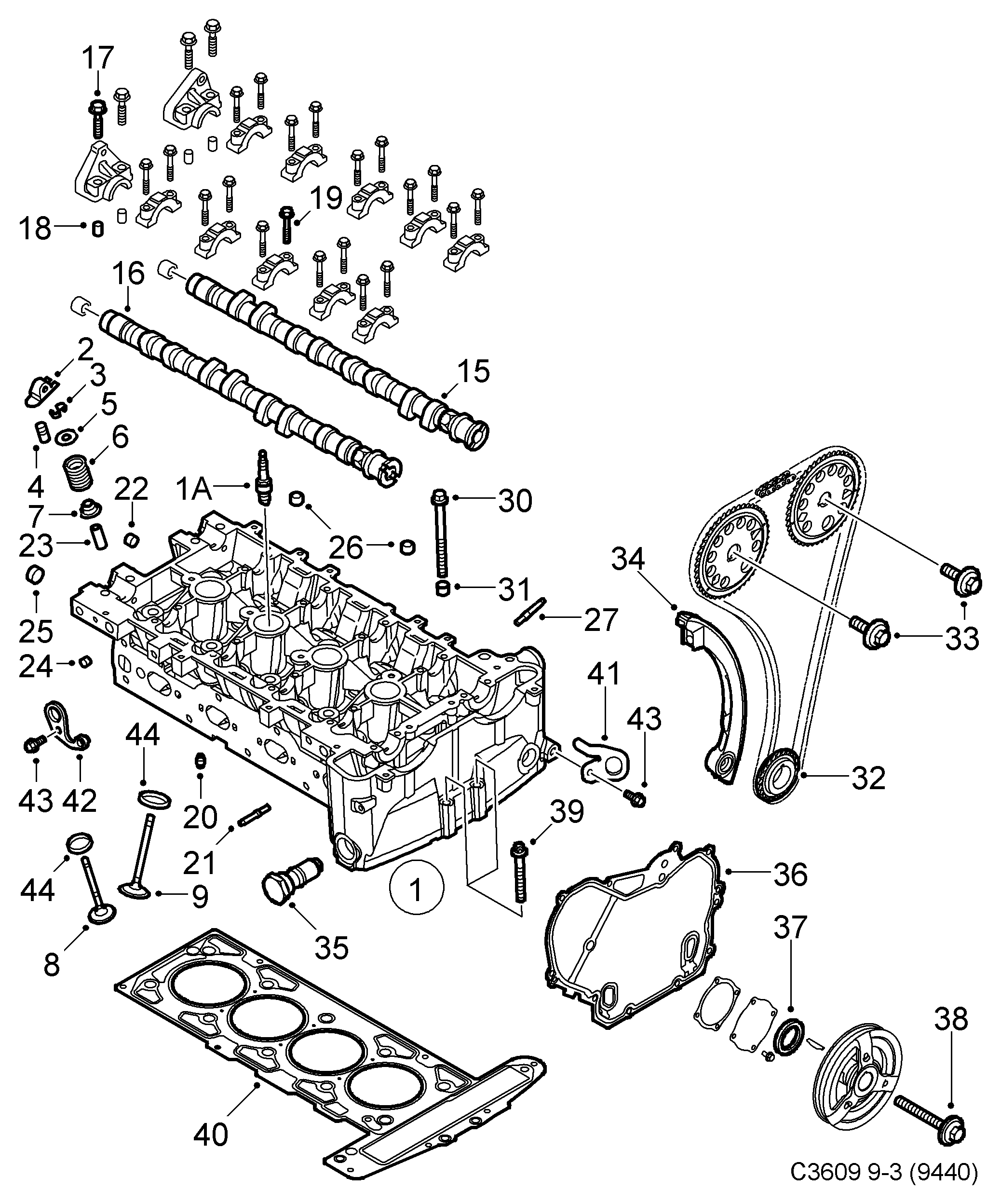 Vauxhall 55352127 - Kiristyslaite, jakoketju inparts.fi