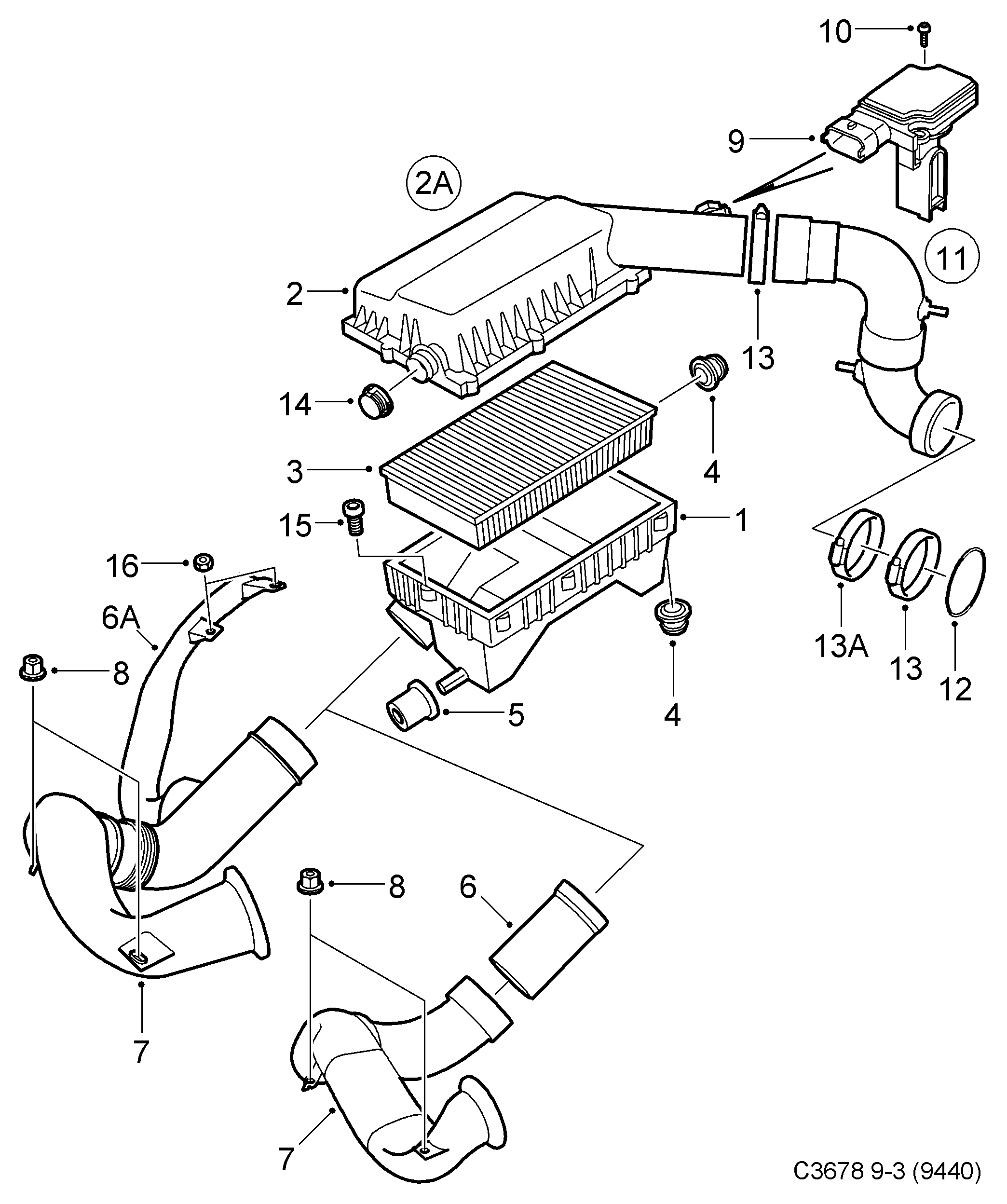 Opel 12786800 - Ilmansuodatin inparts.fi