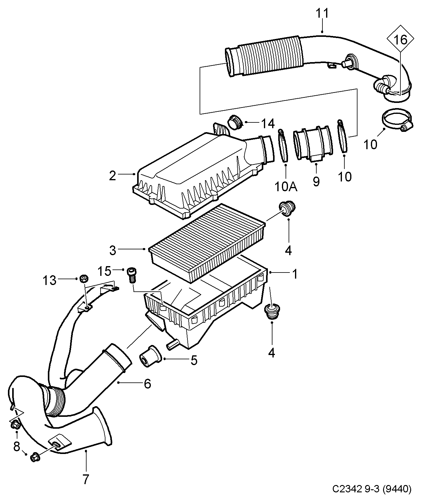 SAAB 12804494 - Ilmansuodatin inparts.fi