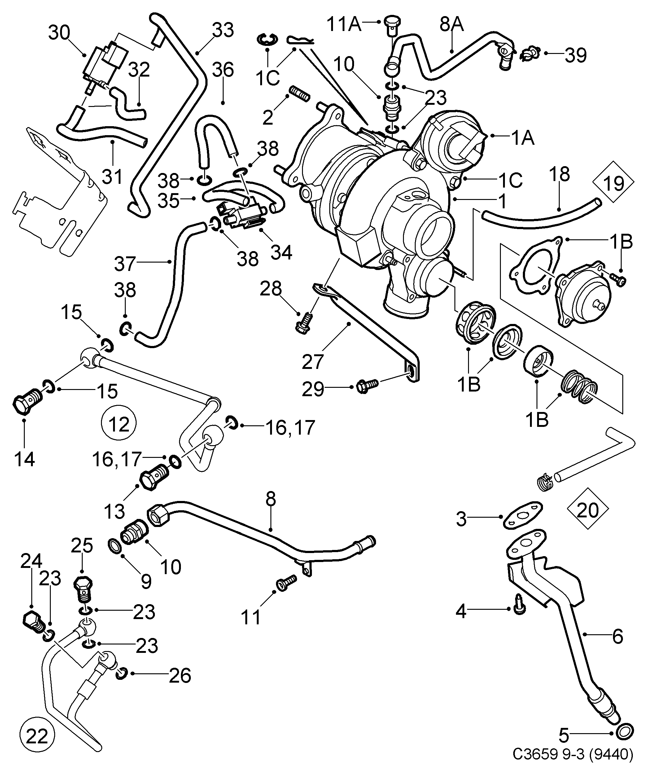 Opel 55354158 - Painemuunnin, pakokaasun ohjaus inparts.fi